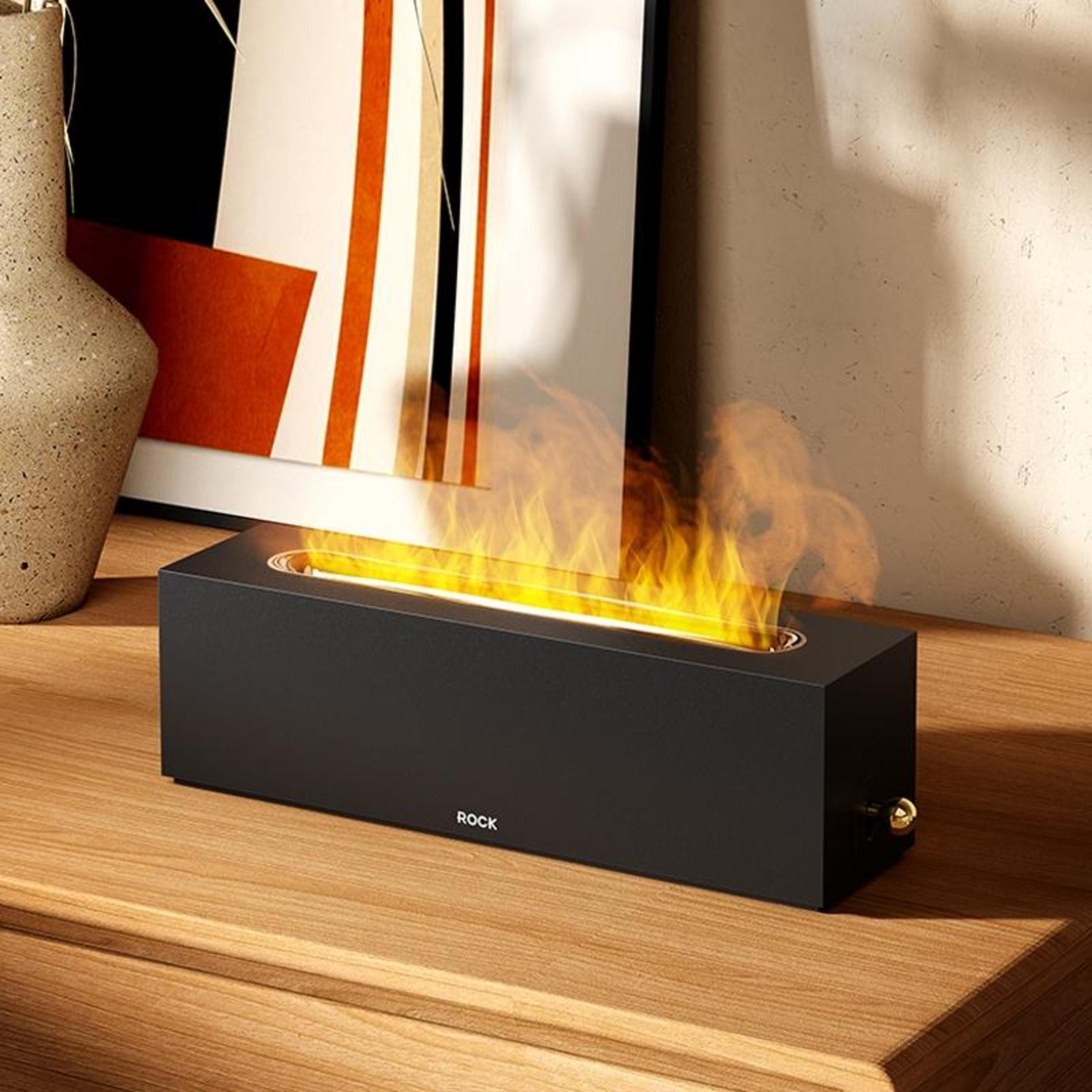 flame aroma diffuser large mist cool mist humidifier with led flame effect