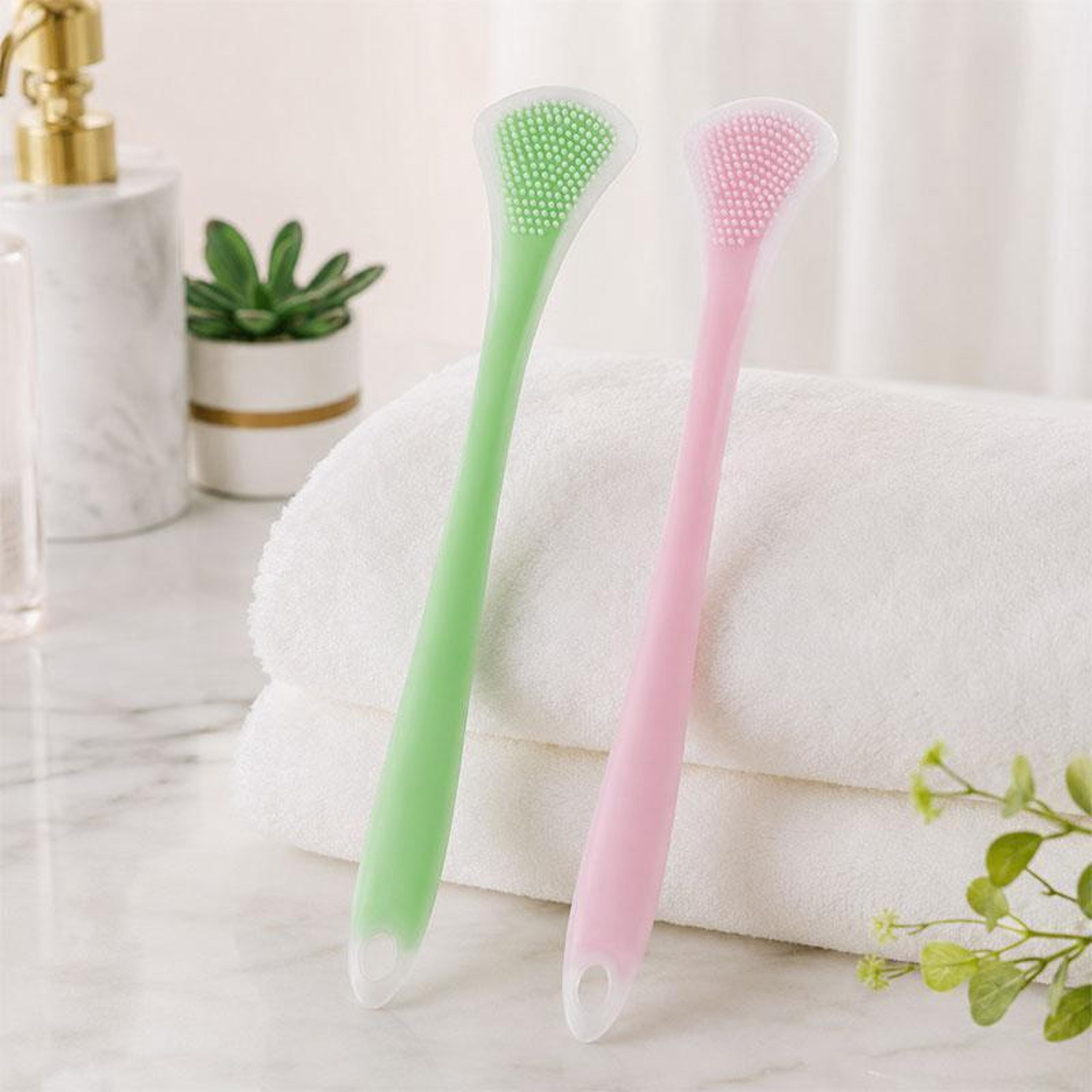 2pcs double sided silicone tongue scraper soft tongue cleaner for daily oral care