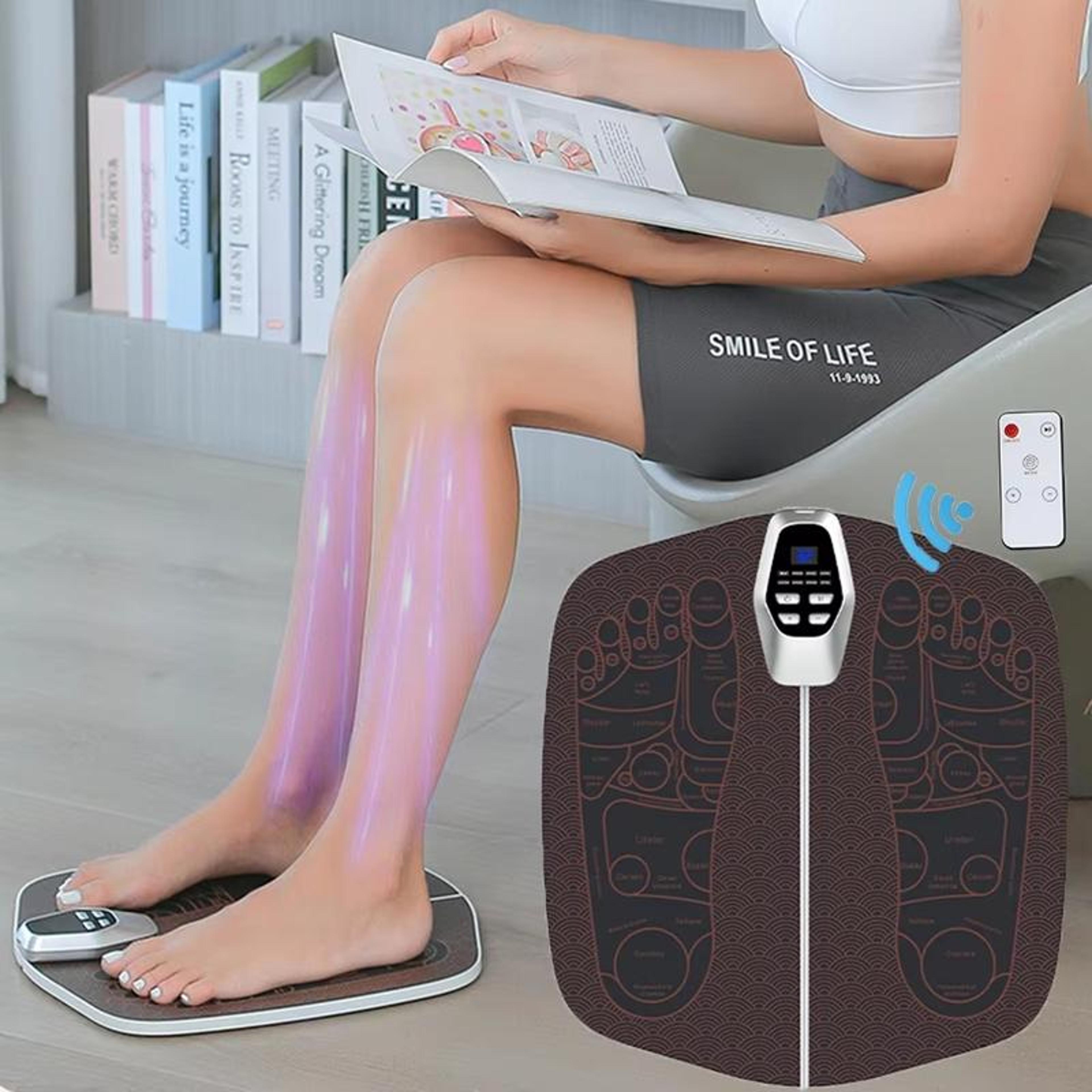 ems foot massager pad foldable foot massage mat with remote microcurrent foot massager