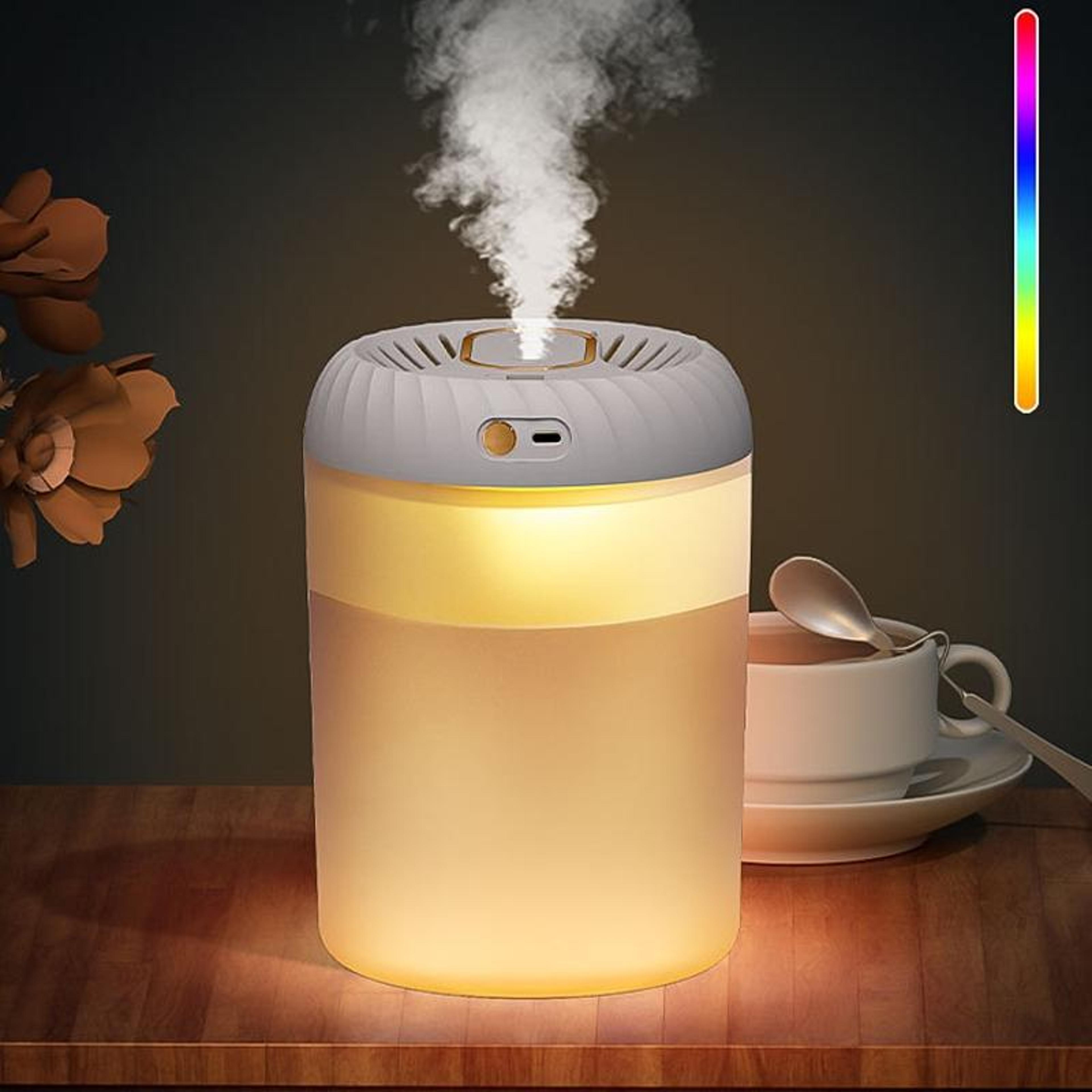 3000ml air humidifier with double nozzle digital display essential oil diffuser and ambient light