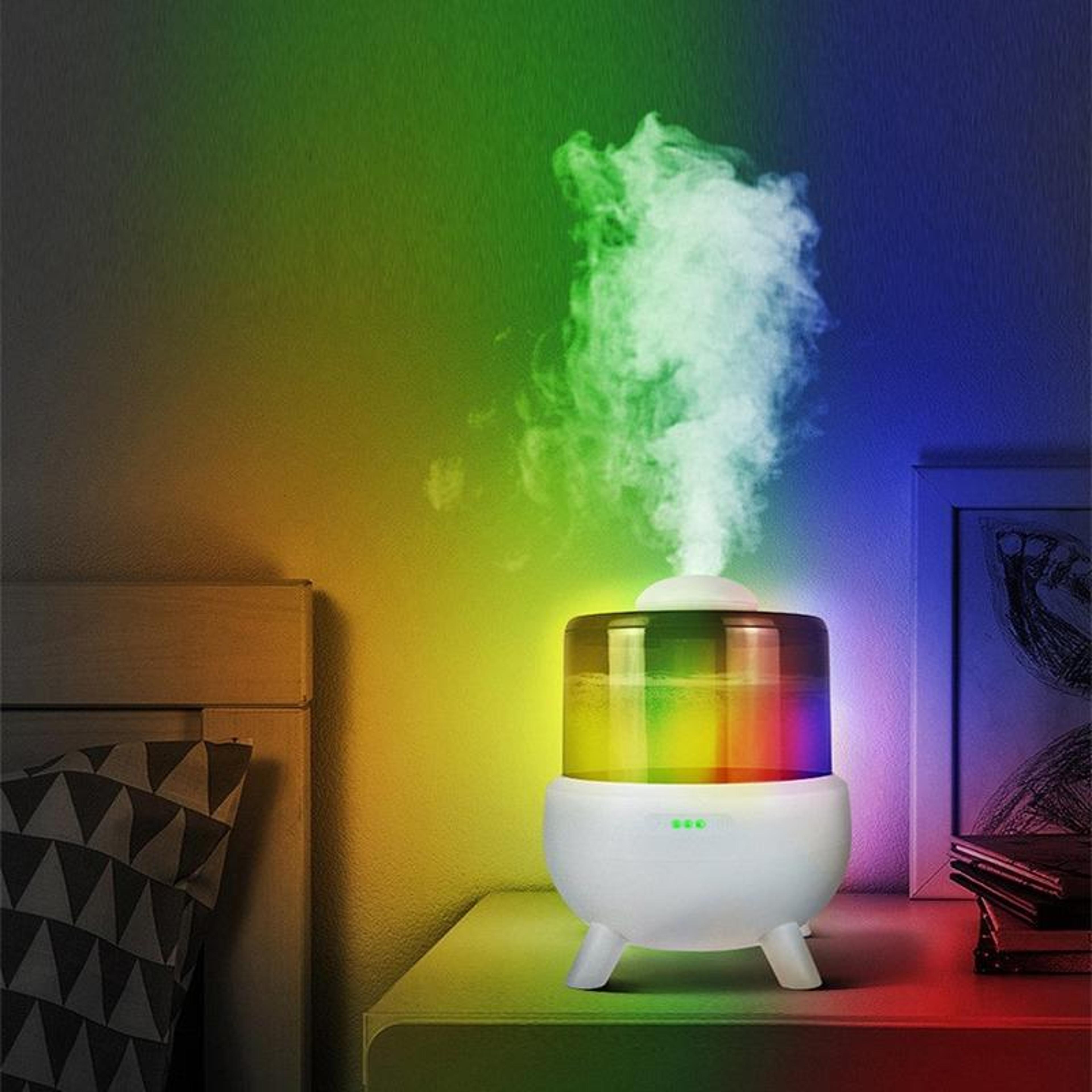 2l ultrasonic humidifier with aromatherapy diffuser colorful led night light and adjustable cool mist