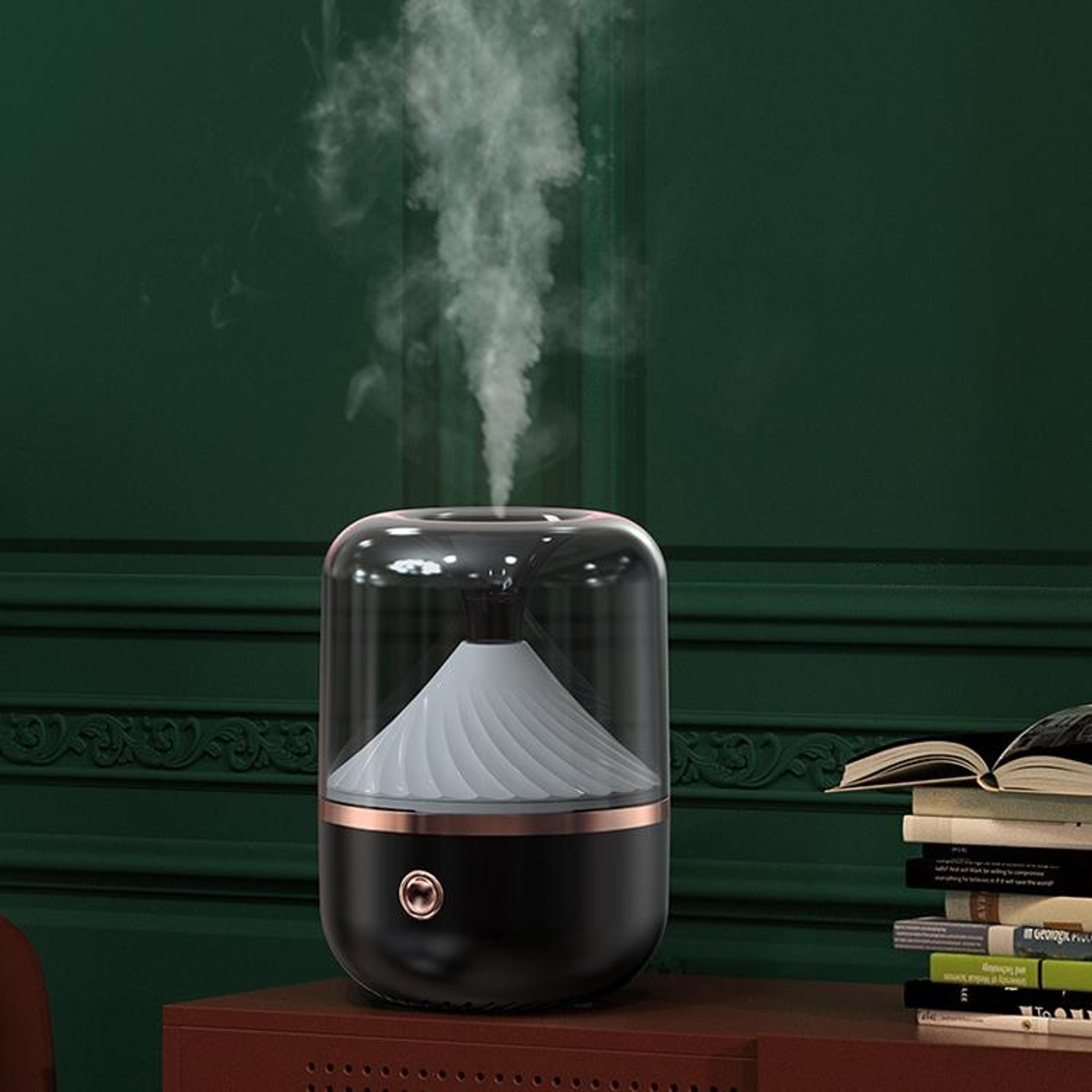 round mirror essential oil diffuser ultrasonic humidifier with rgb light type c aromatherapy mist