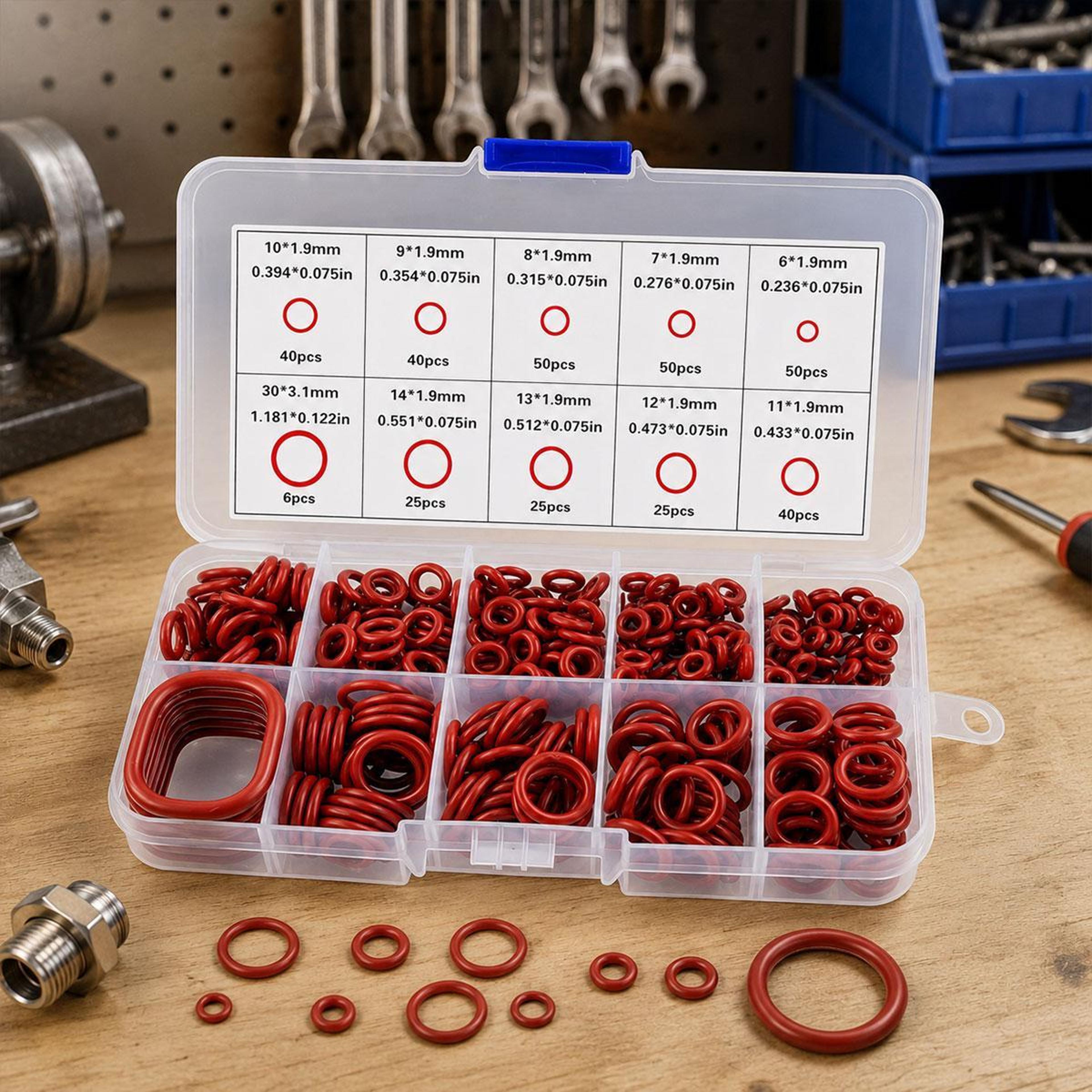 351pcs o ring kit silicone rubber o rings assortment seal repair kit for automotive plumbing and diy
