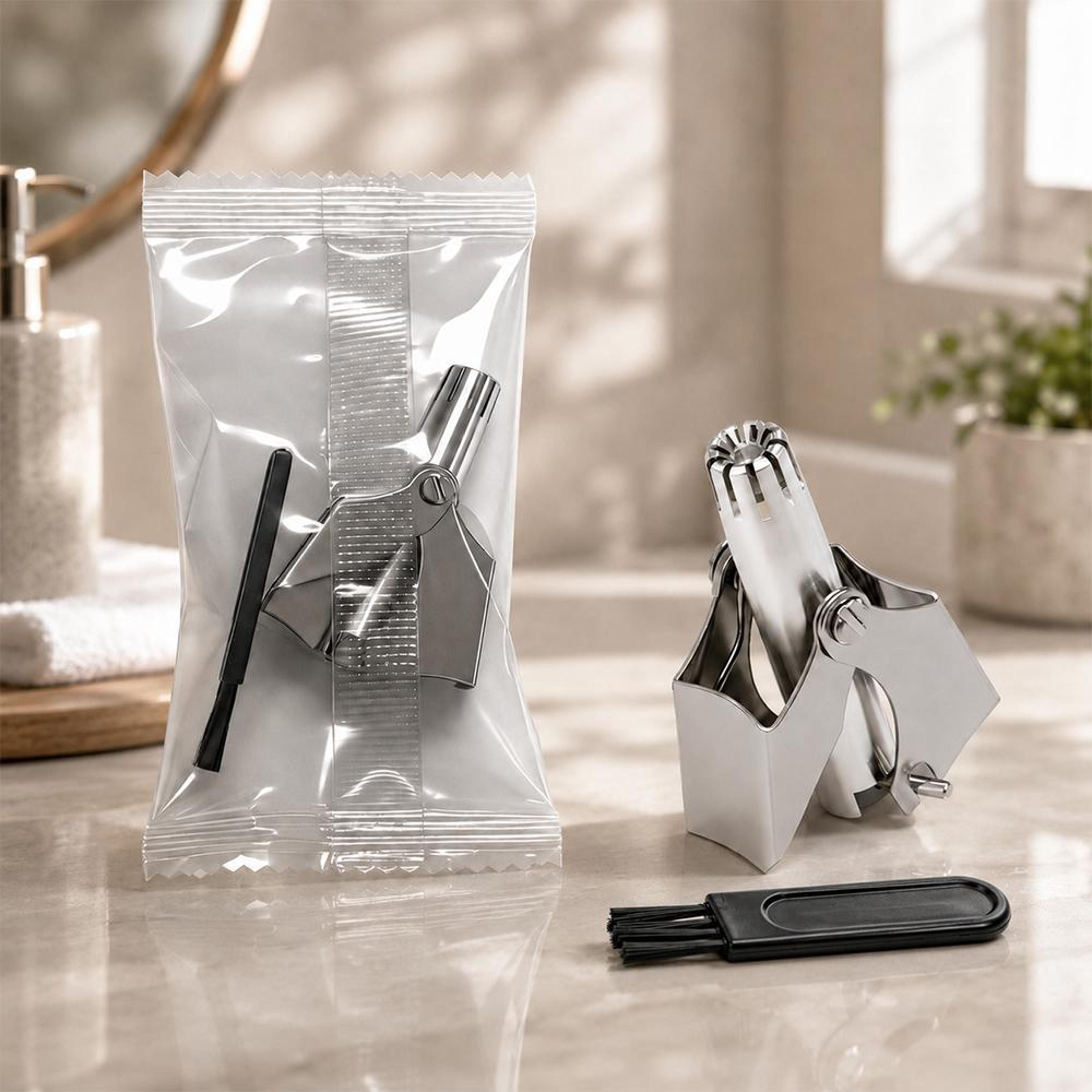 portable manual nose hair trimmer stainless steel nose hair trimmer for safe travel grooming