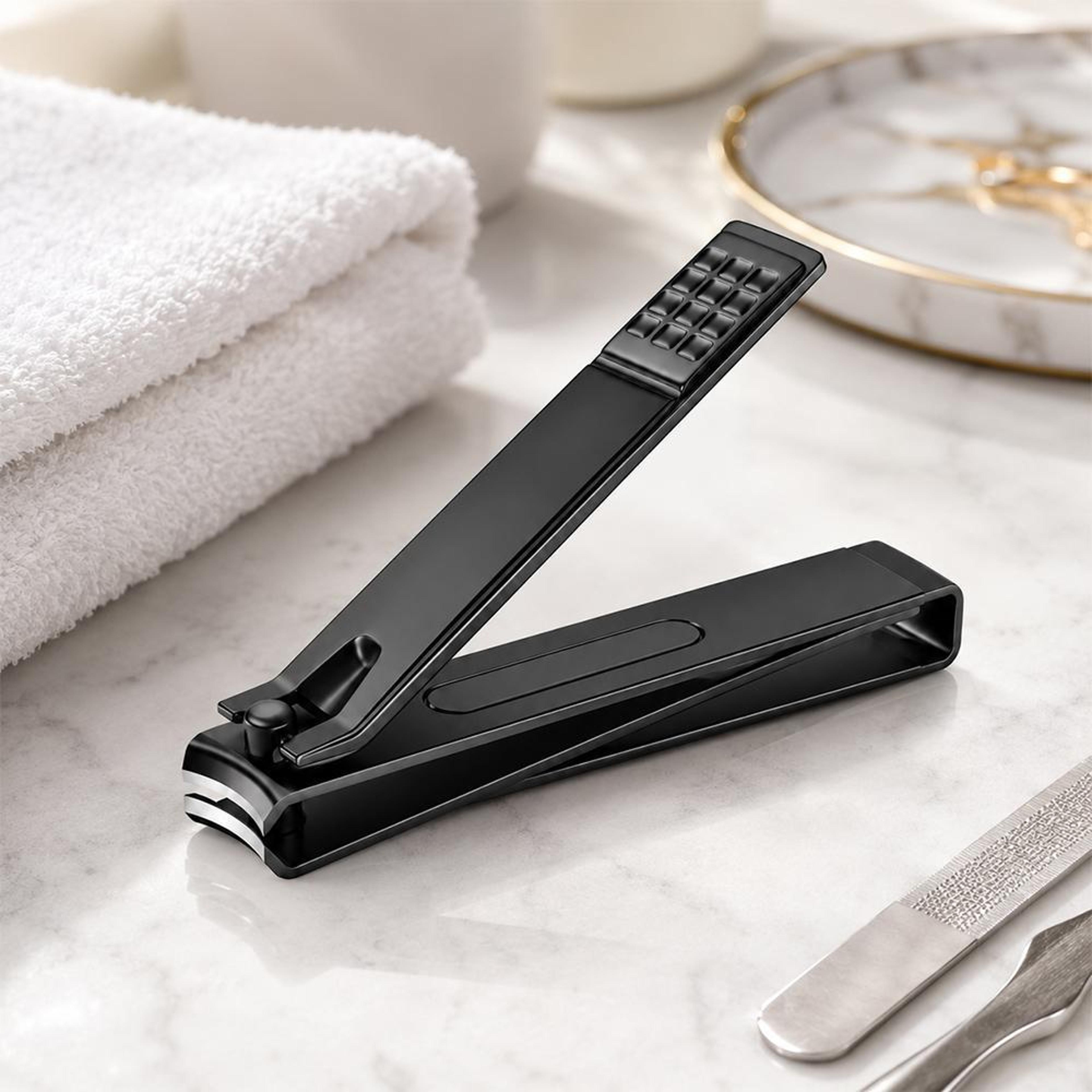 stainless steel flat tip nail clippers set 2pcs precision fingernail and toenail trimming tool