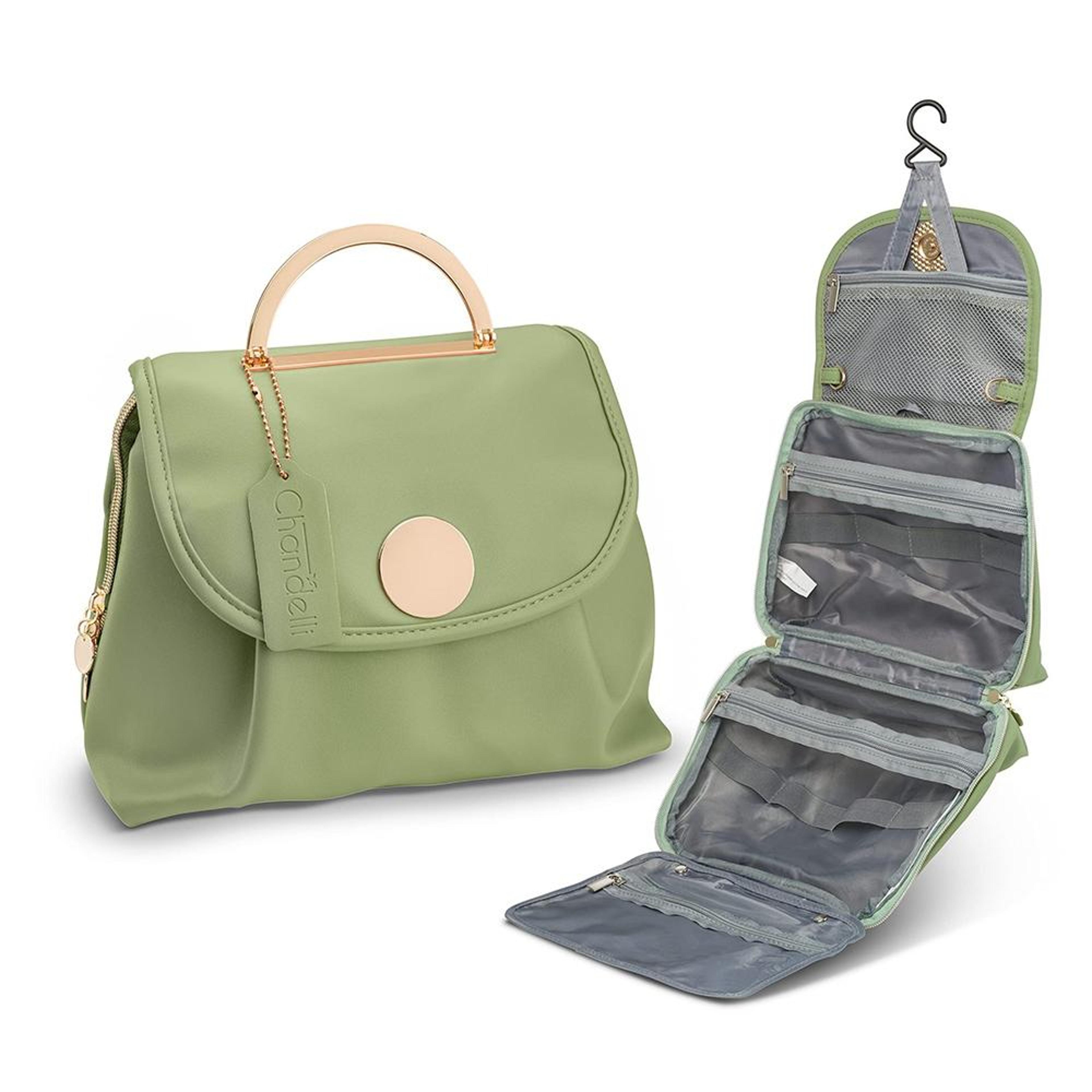 leather travel toiletry bag waterproof hanging travel cosmetic bag with multi pocket organizer