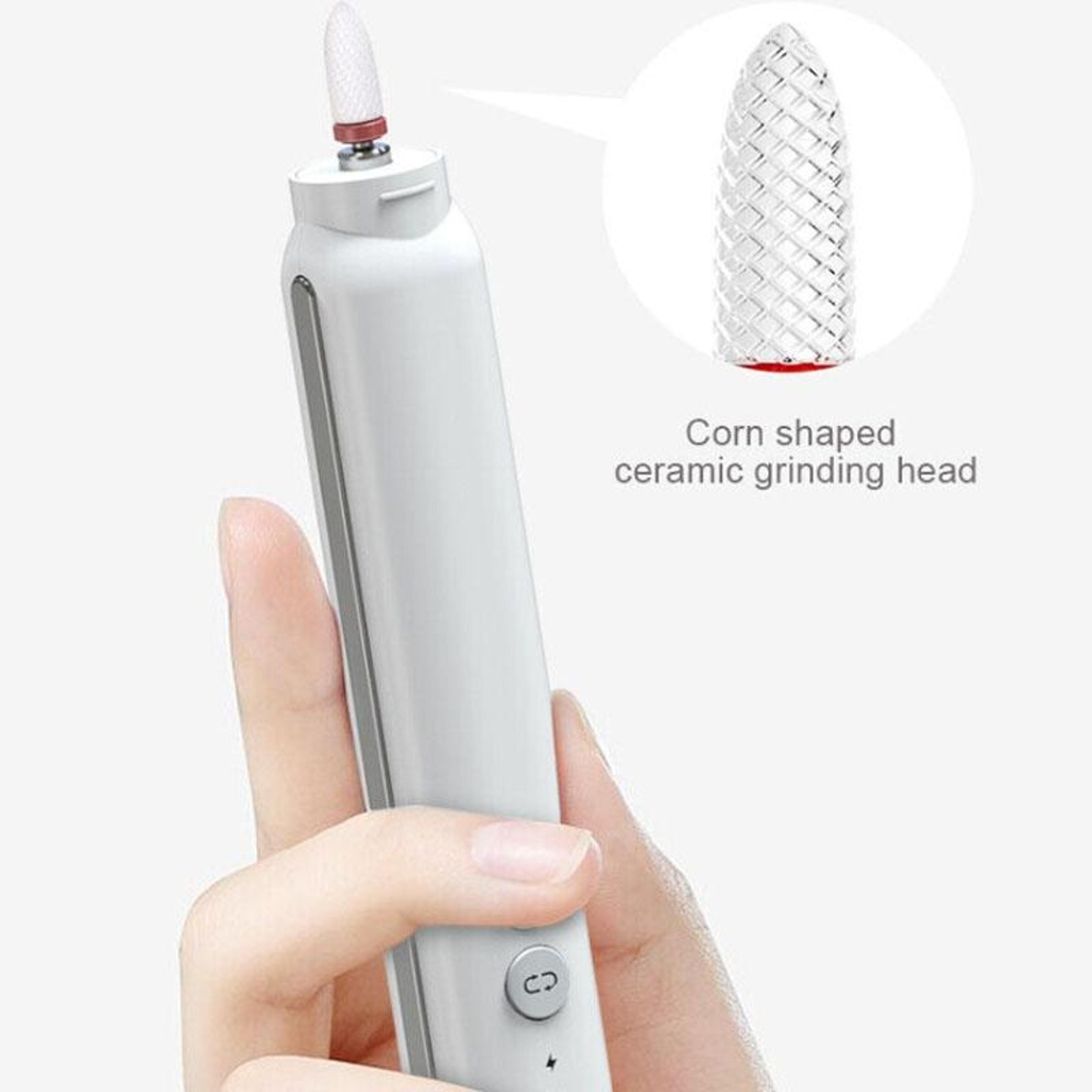 rechargeable nail drill machine electric nail file kit with ceramic drill bit led light