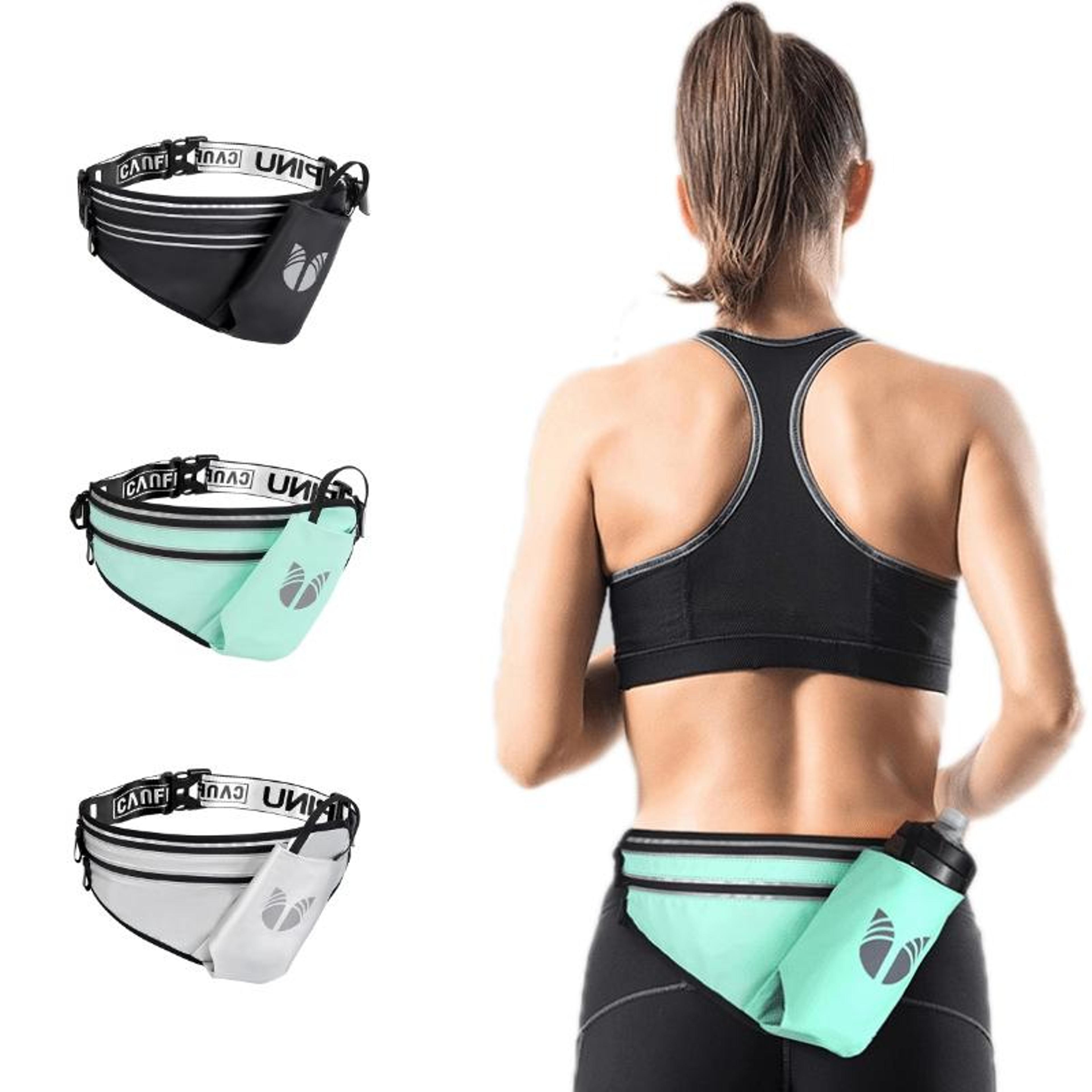 active hydration running waist bag with water bottle holder and phone storage belt