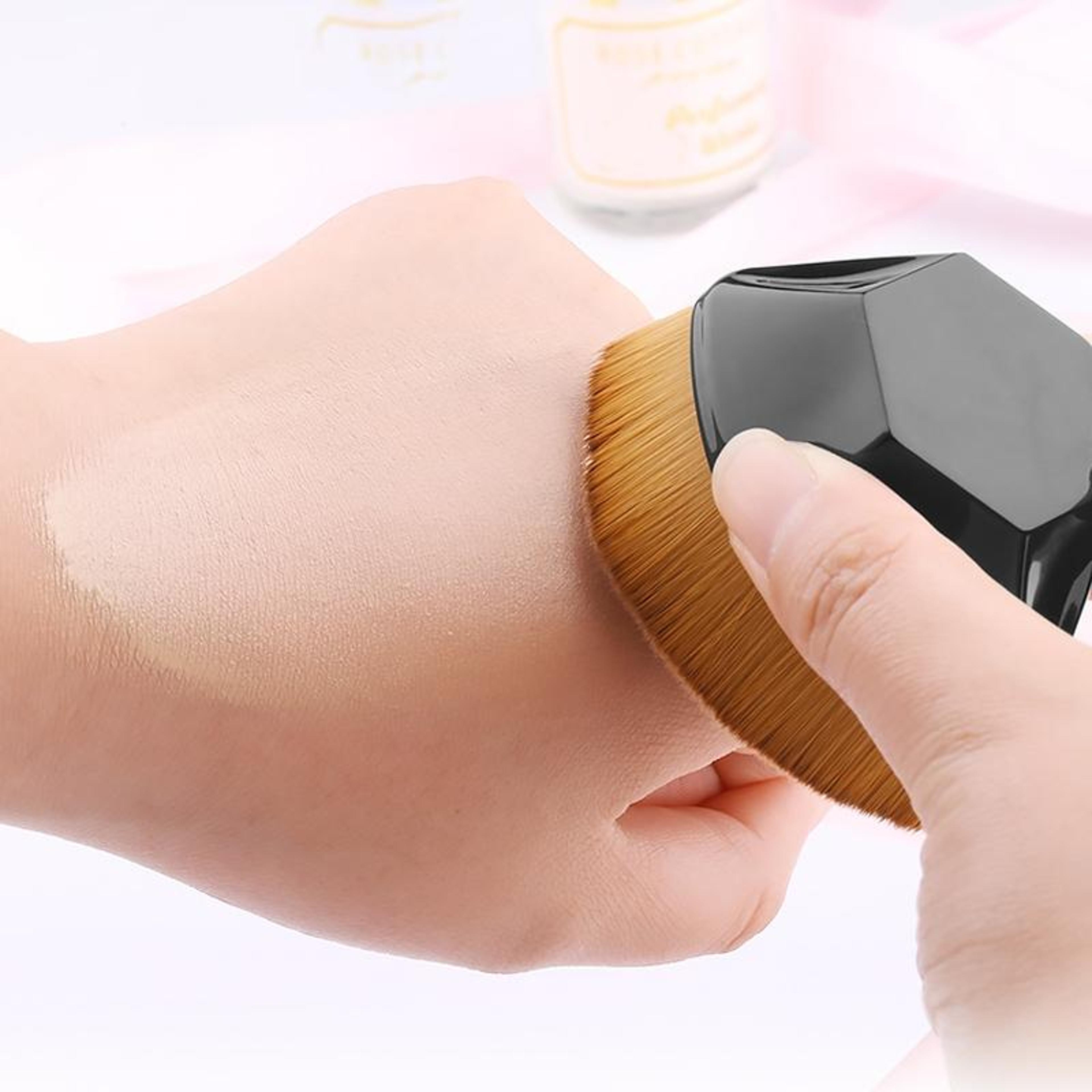 petal foundation brush flat kabuki bb cream brush for flawless liquid cream and powder makeup