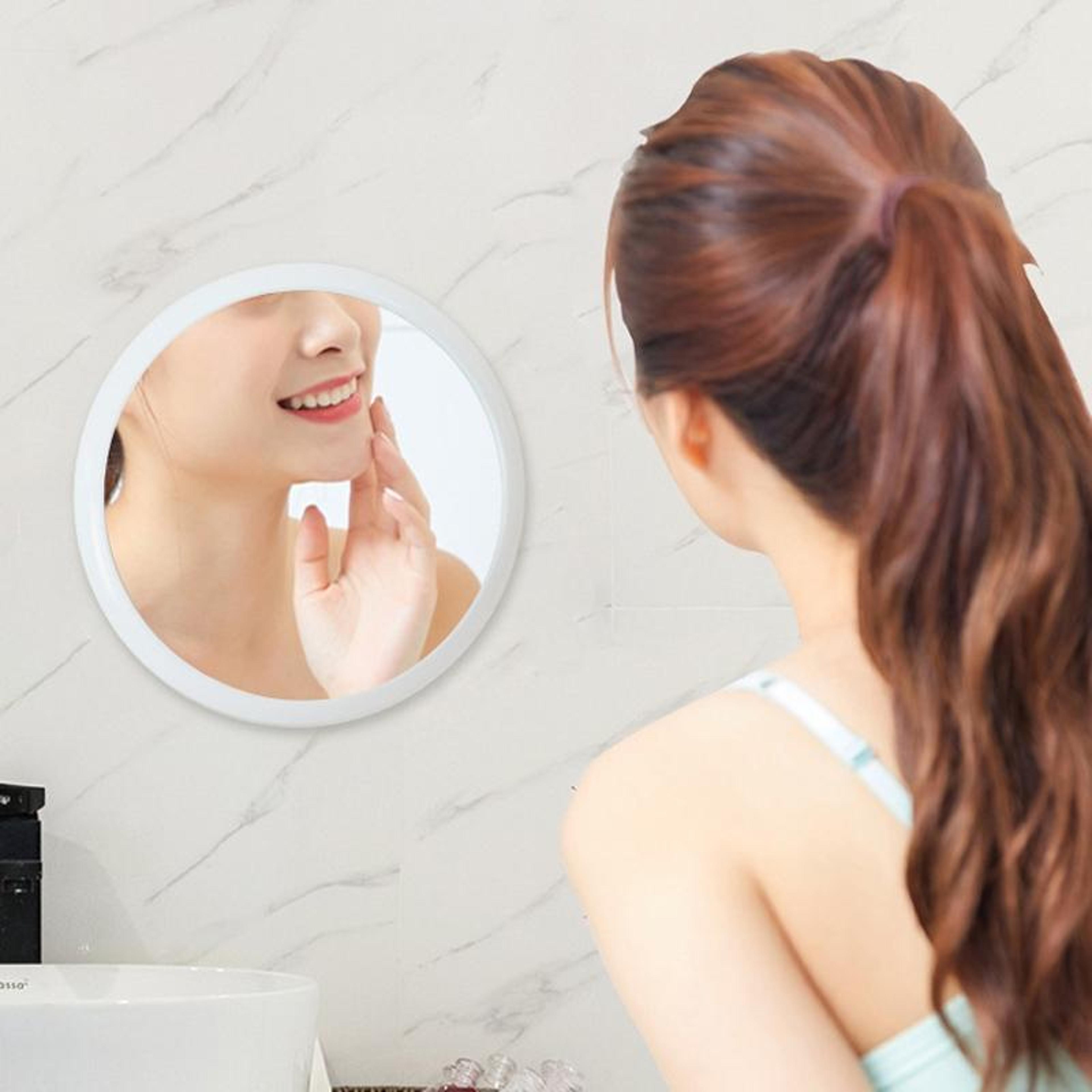 360° rotating bathroom makeup mirror wall mounted folding vanity mirror with reusable suction cup