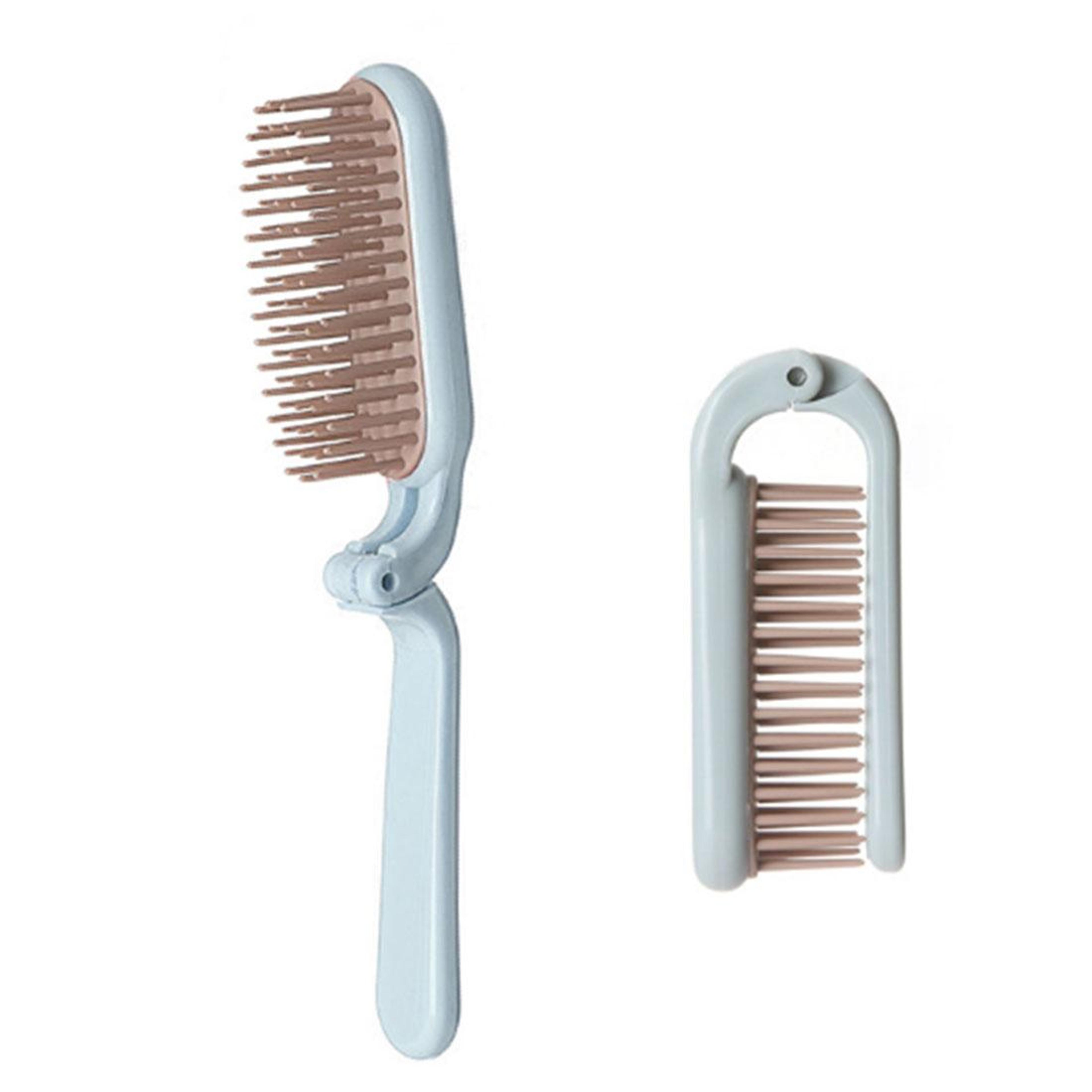 portable folding hair comb compact travel hair comb pocket hair brush with abs handle