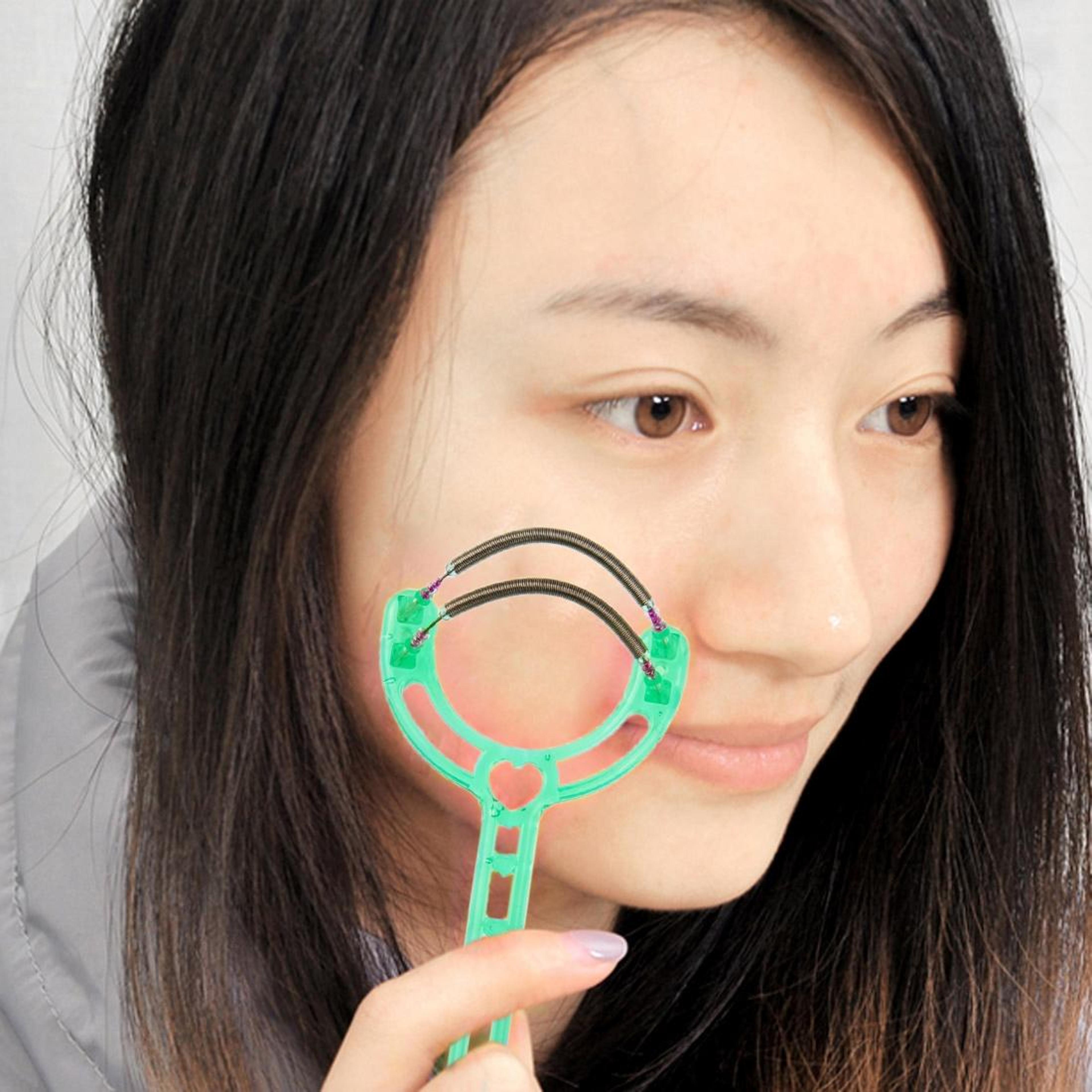 double spring facial hair remover manual face hair removal tool for smooth skin random color