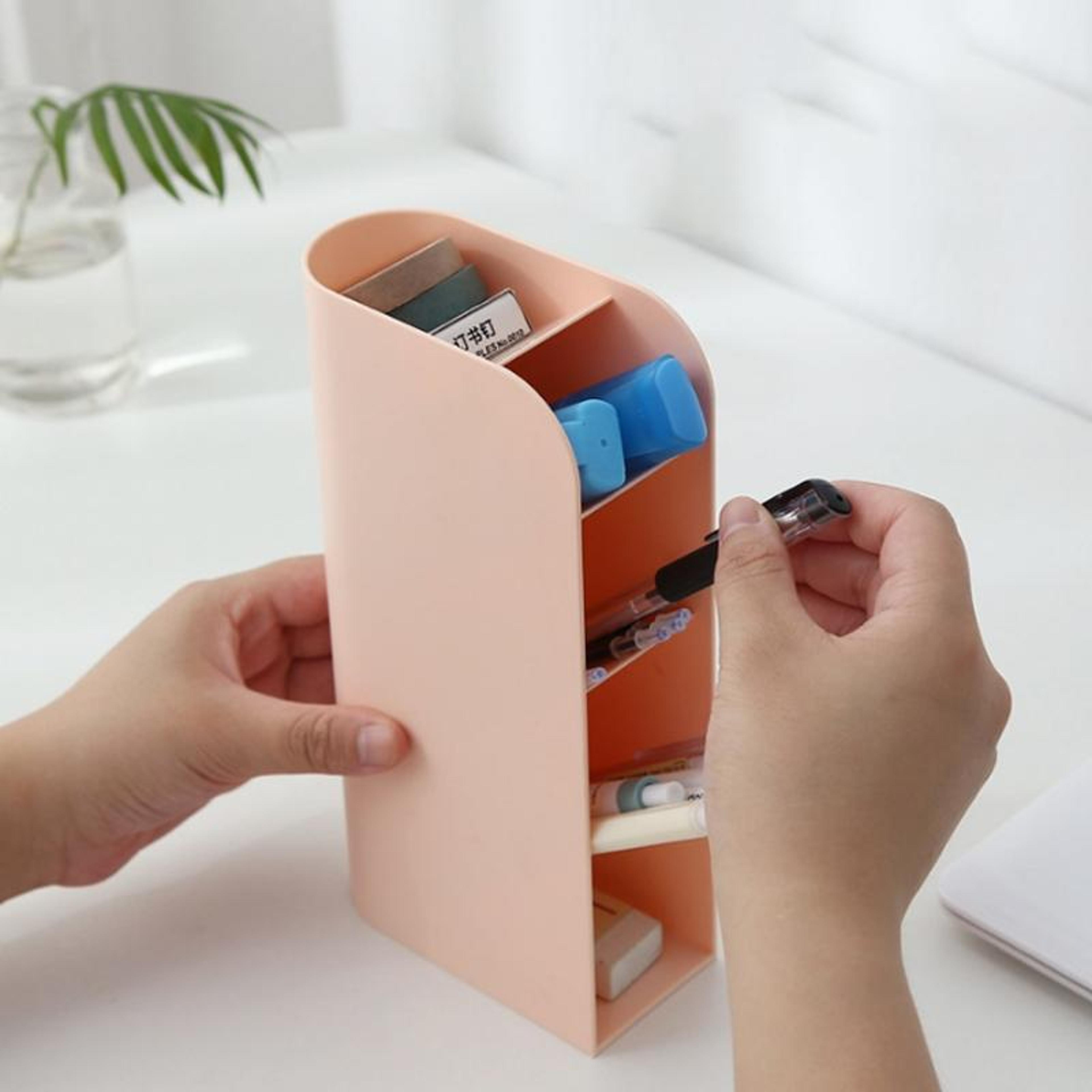 multifunctional desk organizer plastic desktop storage box makeup organizer and pen holder