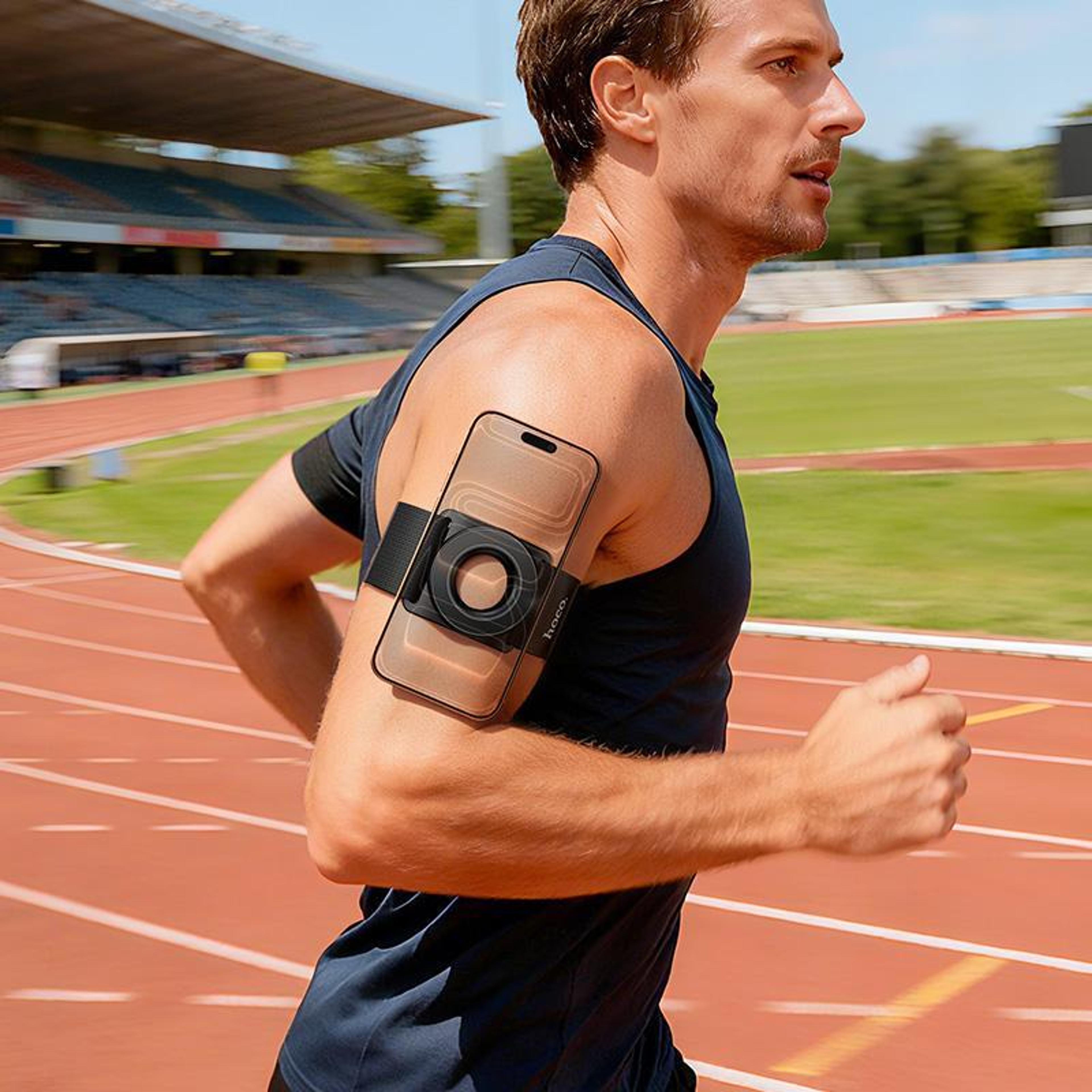 gt20 magnetic wrist phone holder 360° sports phone armband for hands free use
