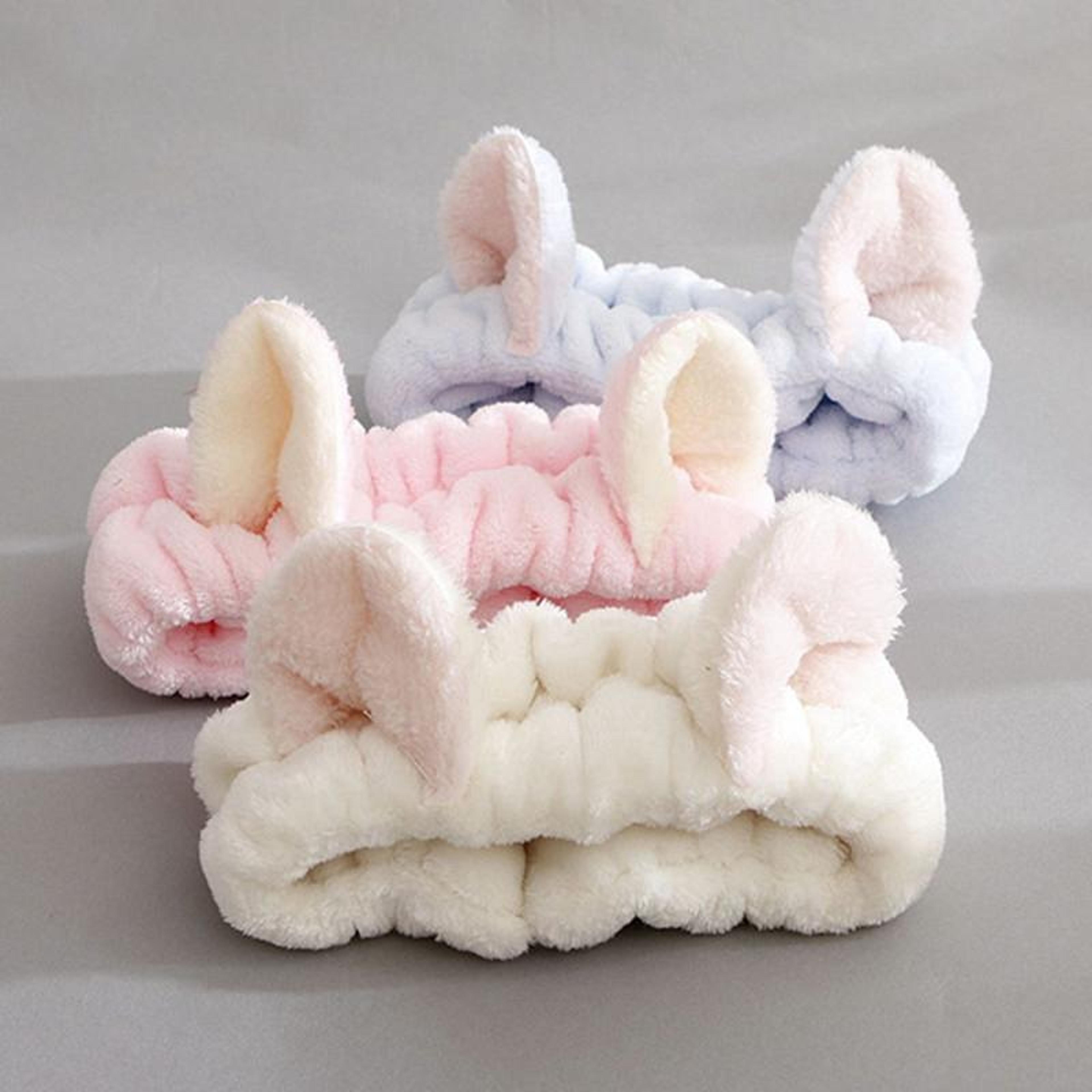 cute cat ears headband soft coral fleece headband for makeup face washing and skincare
