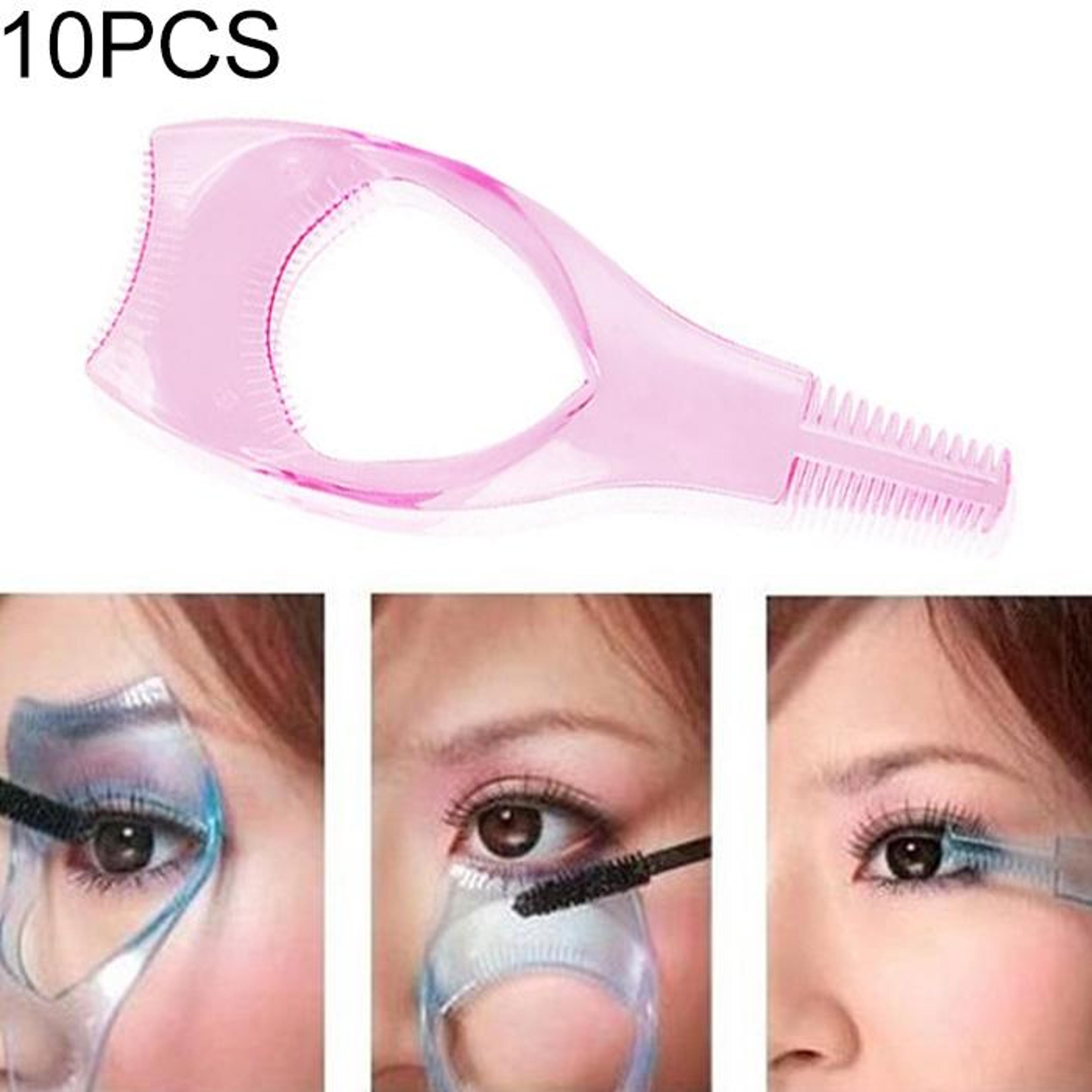 10pcs 3 in 1 eyelash comb and mascara shield lash separator makeup tool set