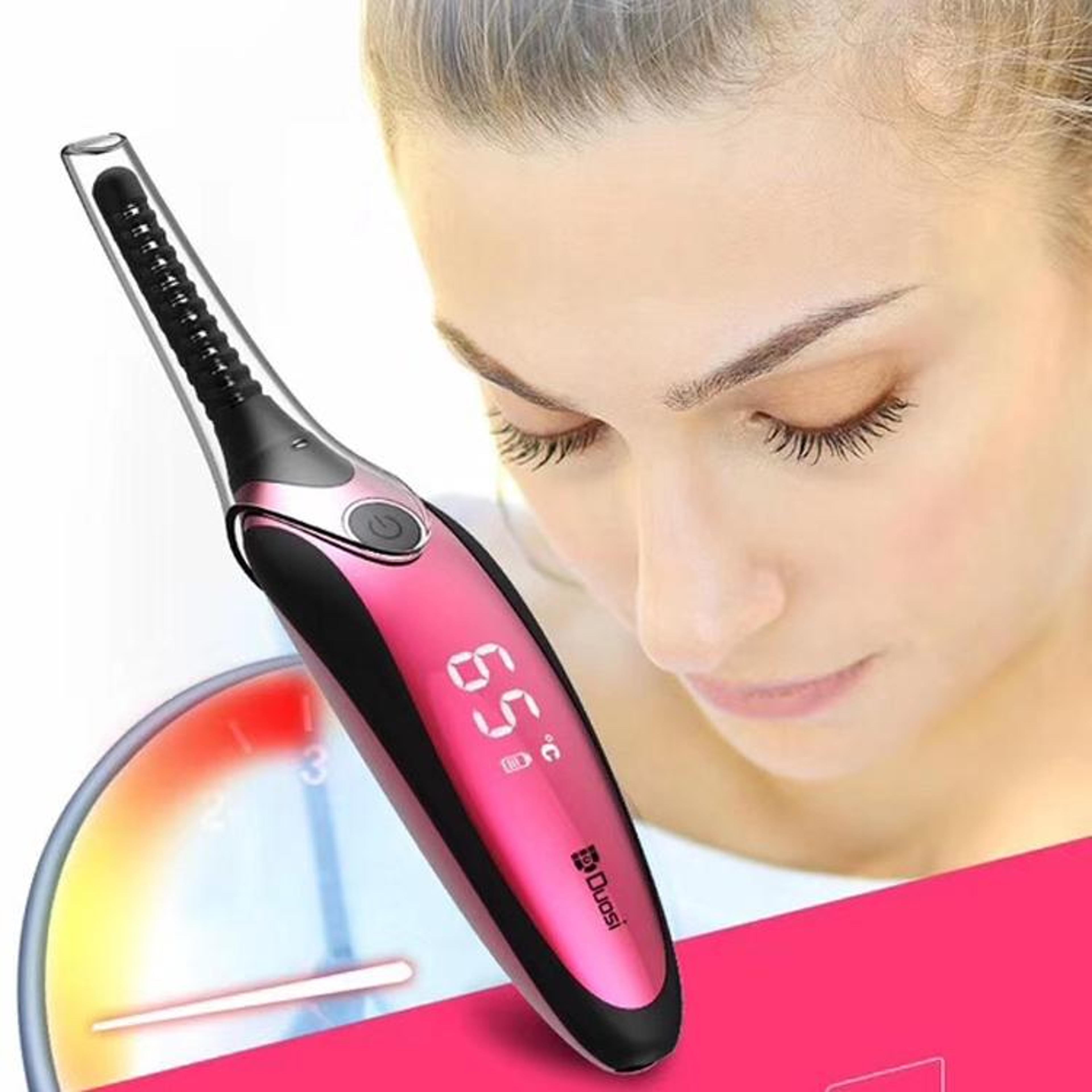 heated eyelash curler usb rechargeable electric lash curler with 4 temperature settings