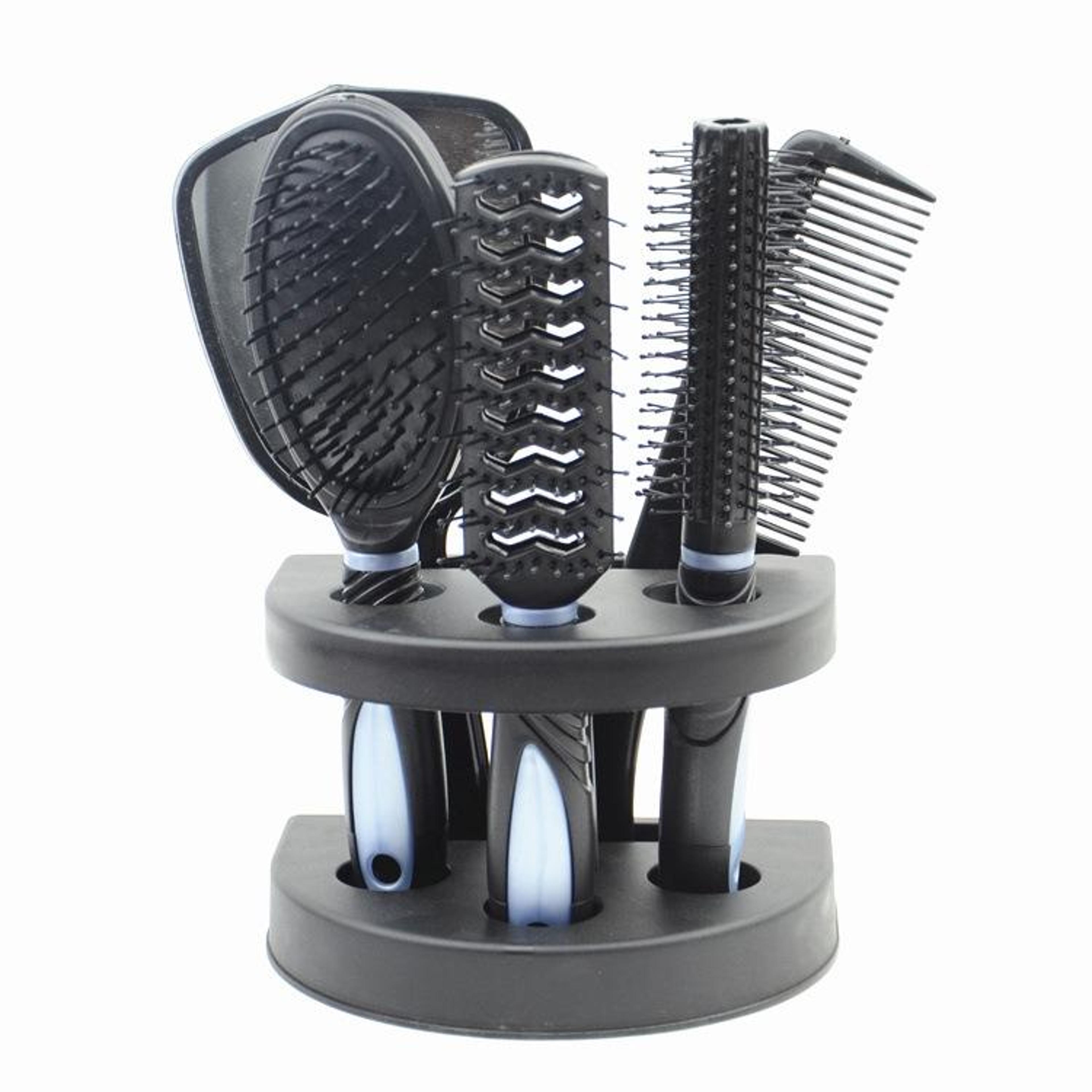 6 in 1 scalp massage comb hair comb set with travel mirror and storage base ramdom color delivery