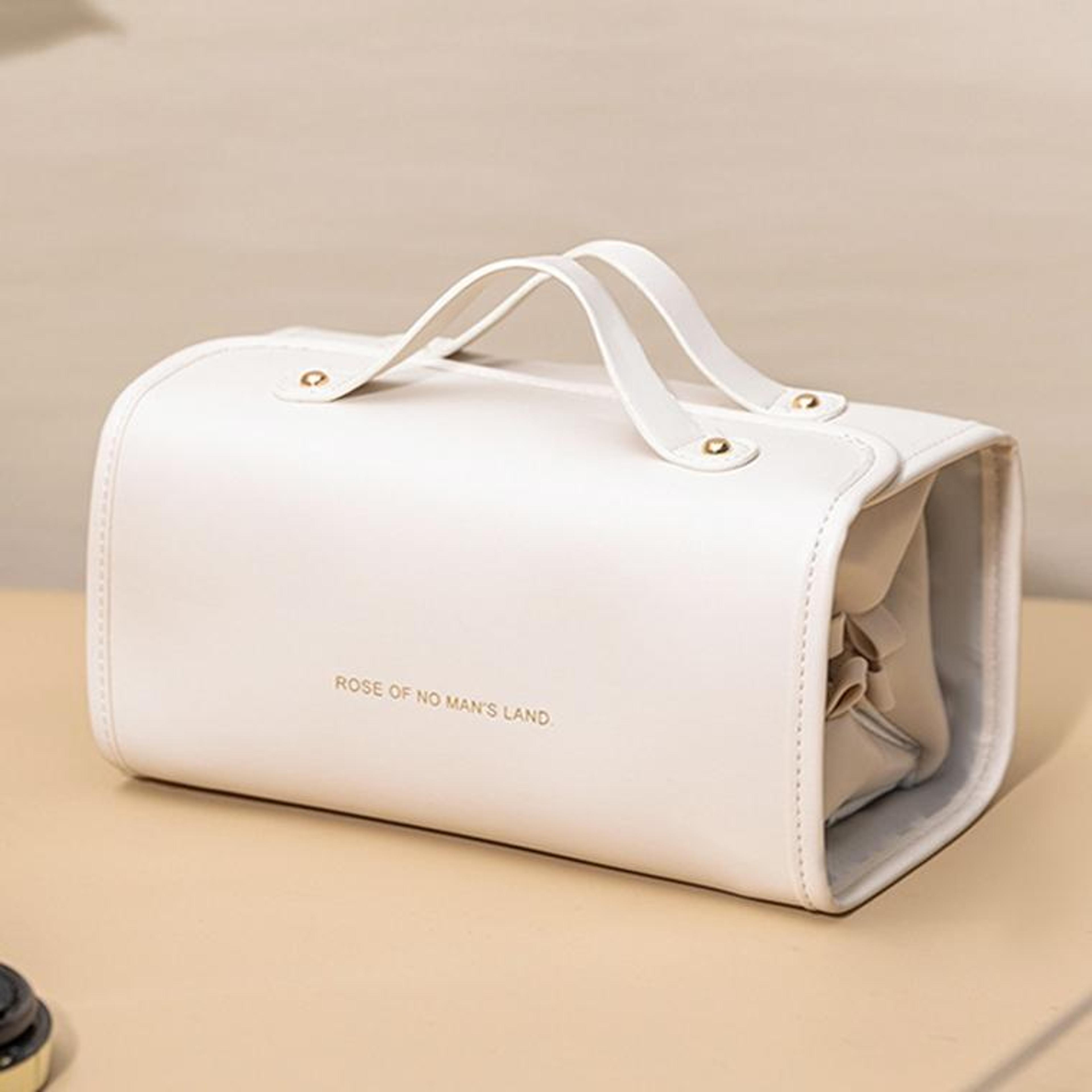 large capacity travel makeup bag waterproof foldable cosmetic organizer with detachable compartments