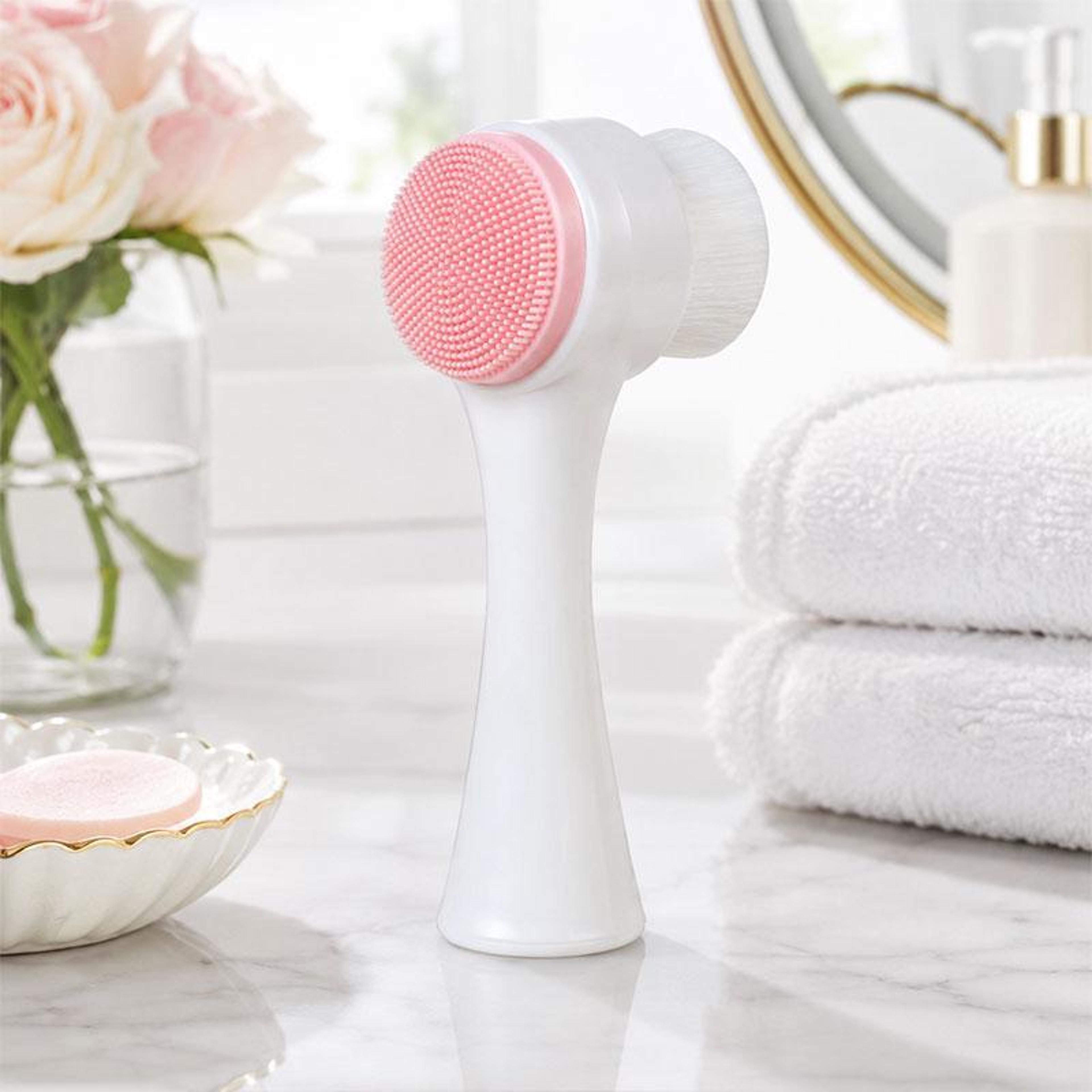 double sided silicone facial cleansing brush soft face scrubber and massage tool