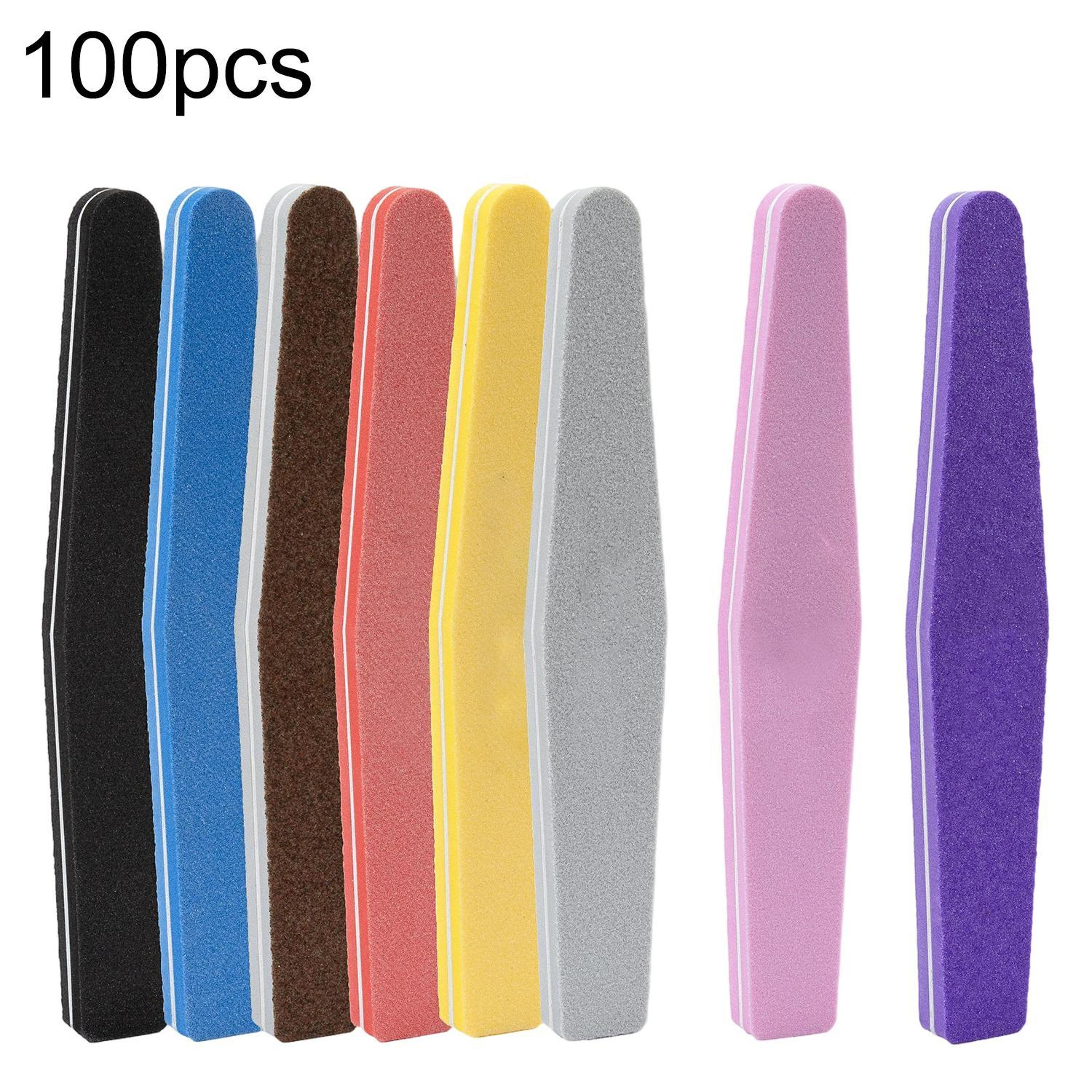 100pcs professional nail buffer block diamond shape nail sanding sponge manicure file set