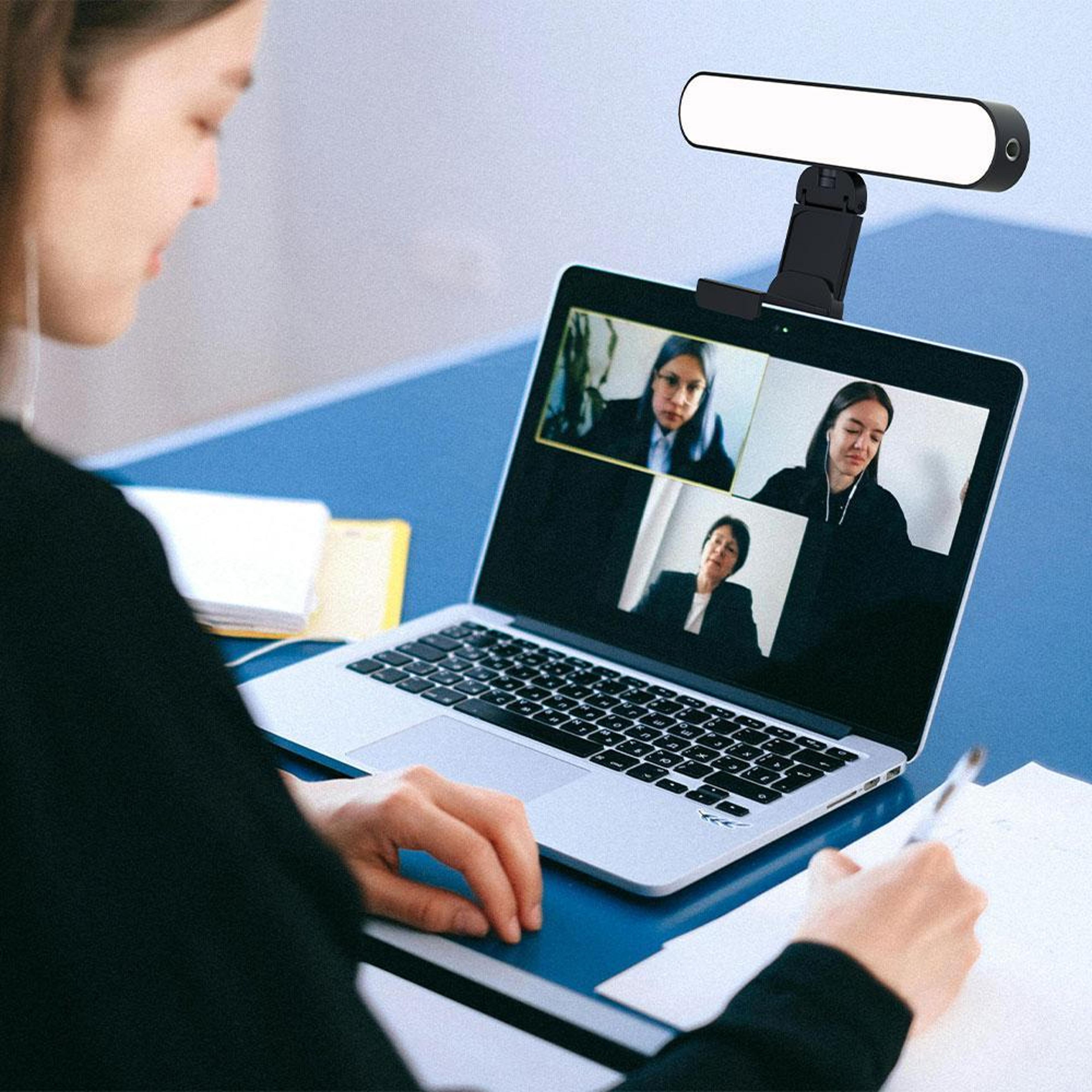 led monitor light bar video conference light with remote control for webcam streaming and office work