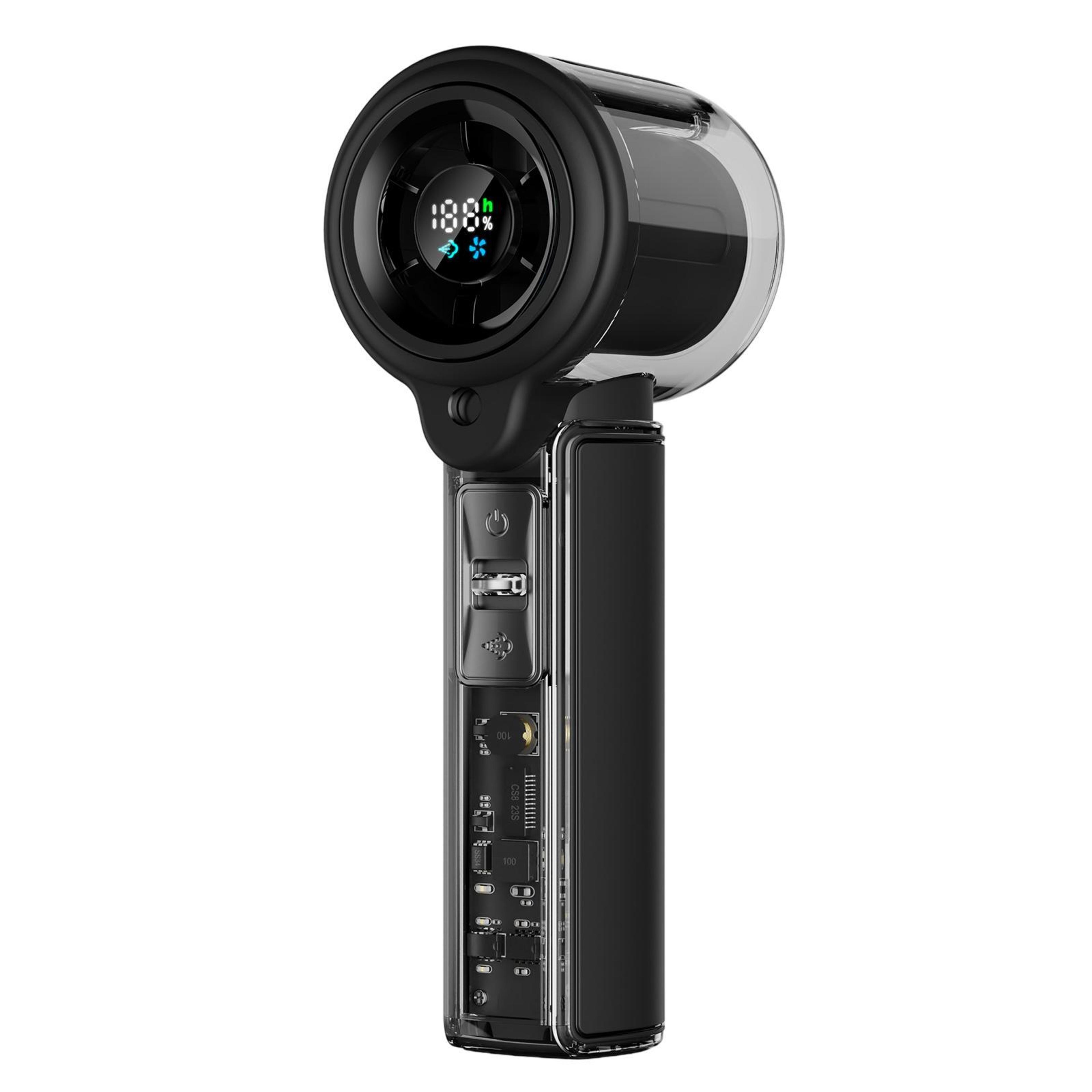 f5 handheld misting fan portable cooling fan with led display 100 speed rechargeable spray cooling