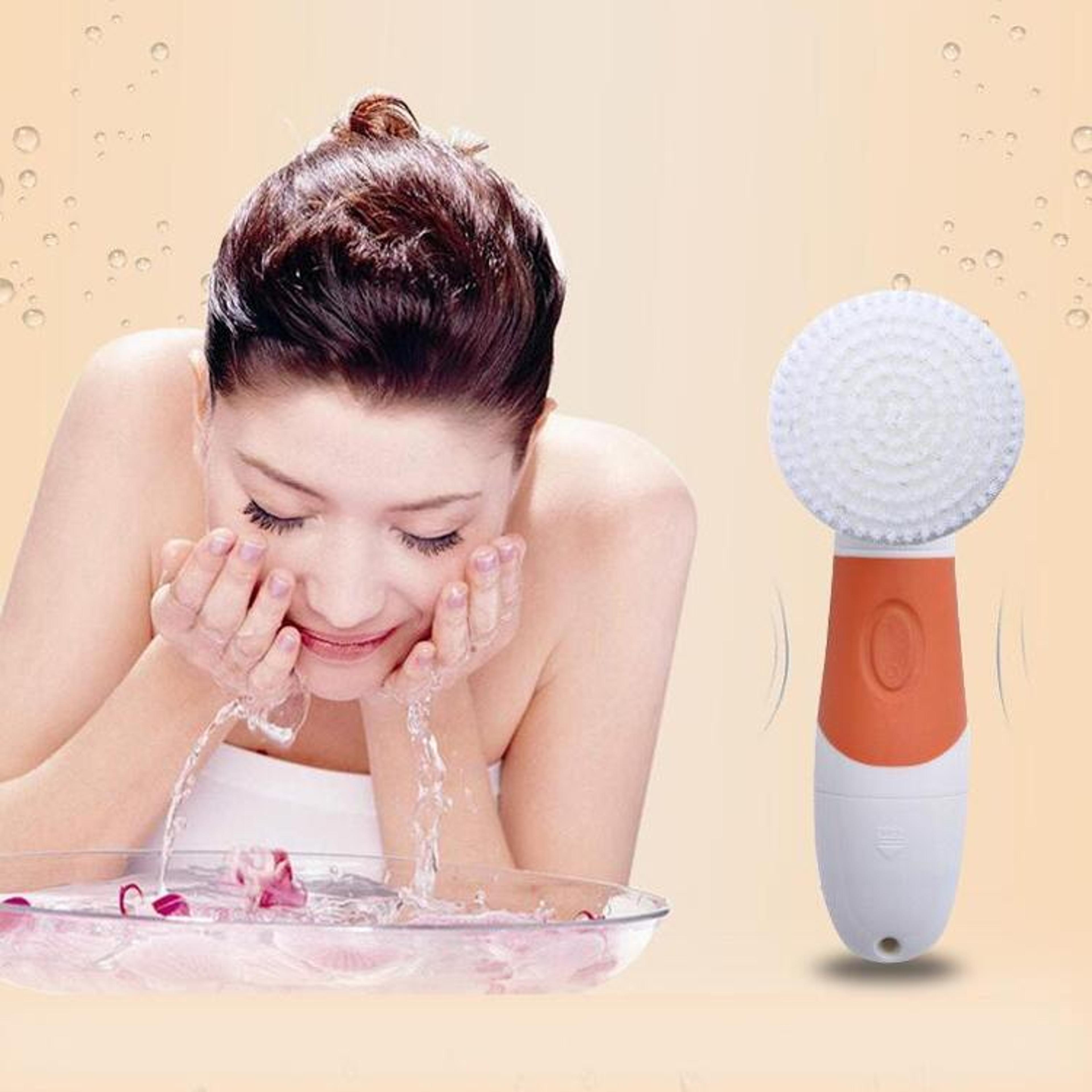 4 in 1 facial cleansing brush waterproof face washing device deep pore skin care massager