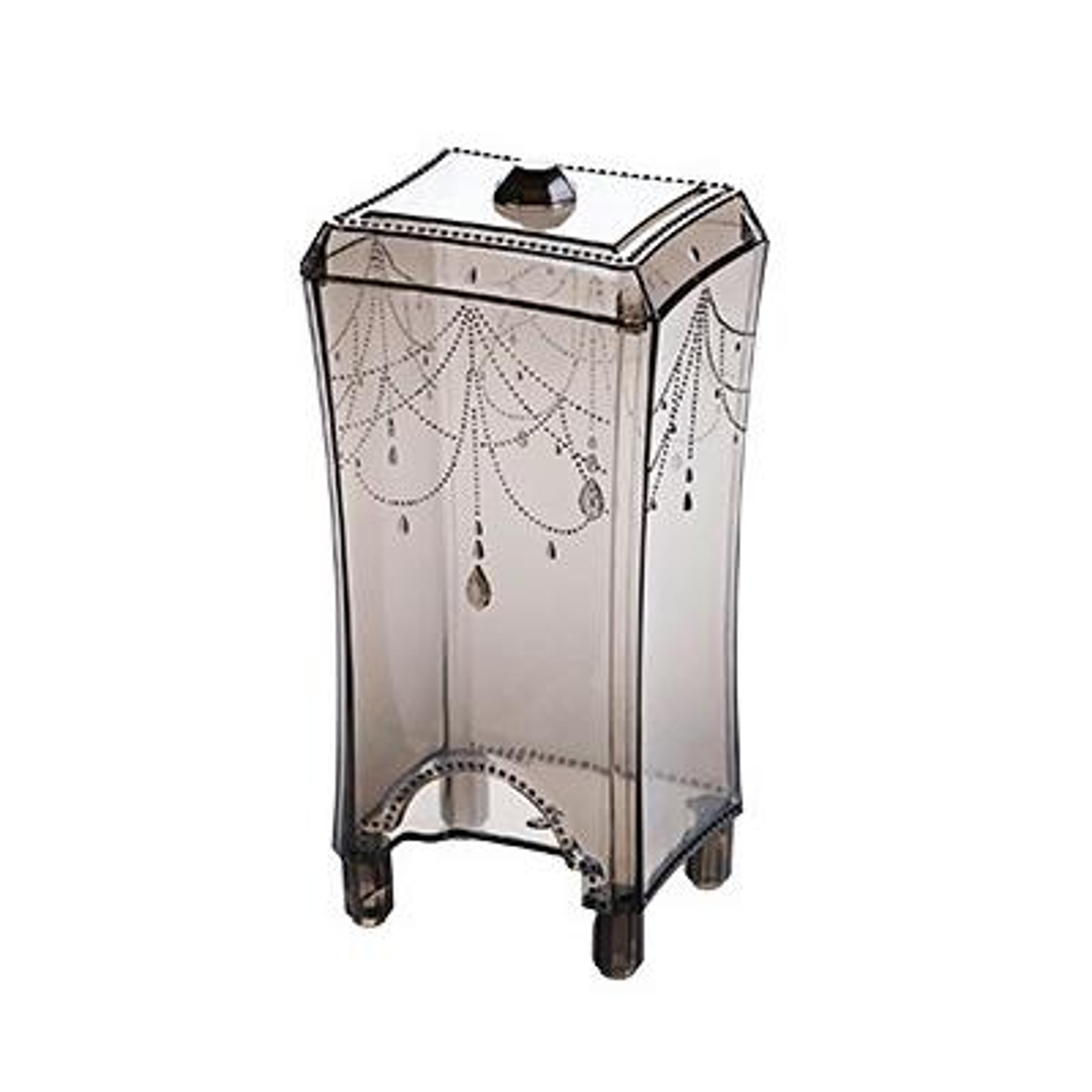 clear cotton pad organizer makeup organizer storage box for vanity bathroom and desktop