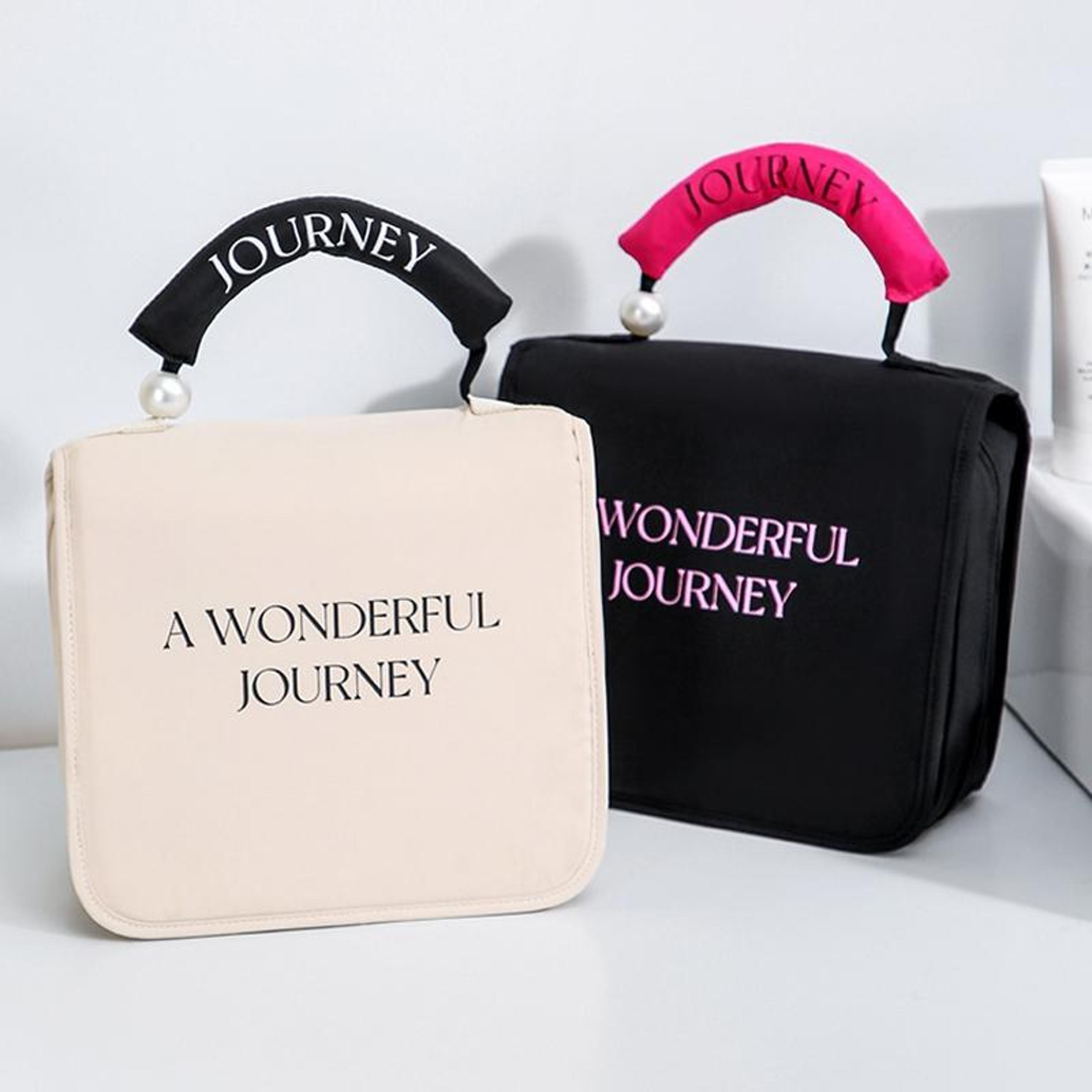 pearl travel toiletry bag large capacity hanging makeup bag waterproof cosmetic organizer