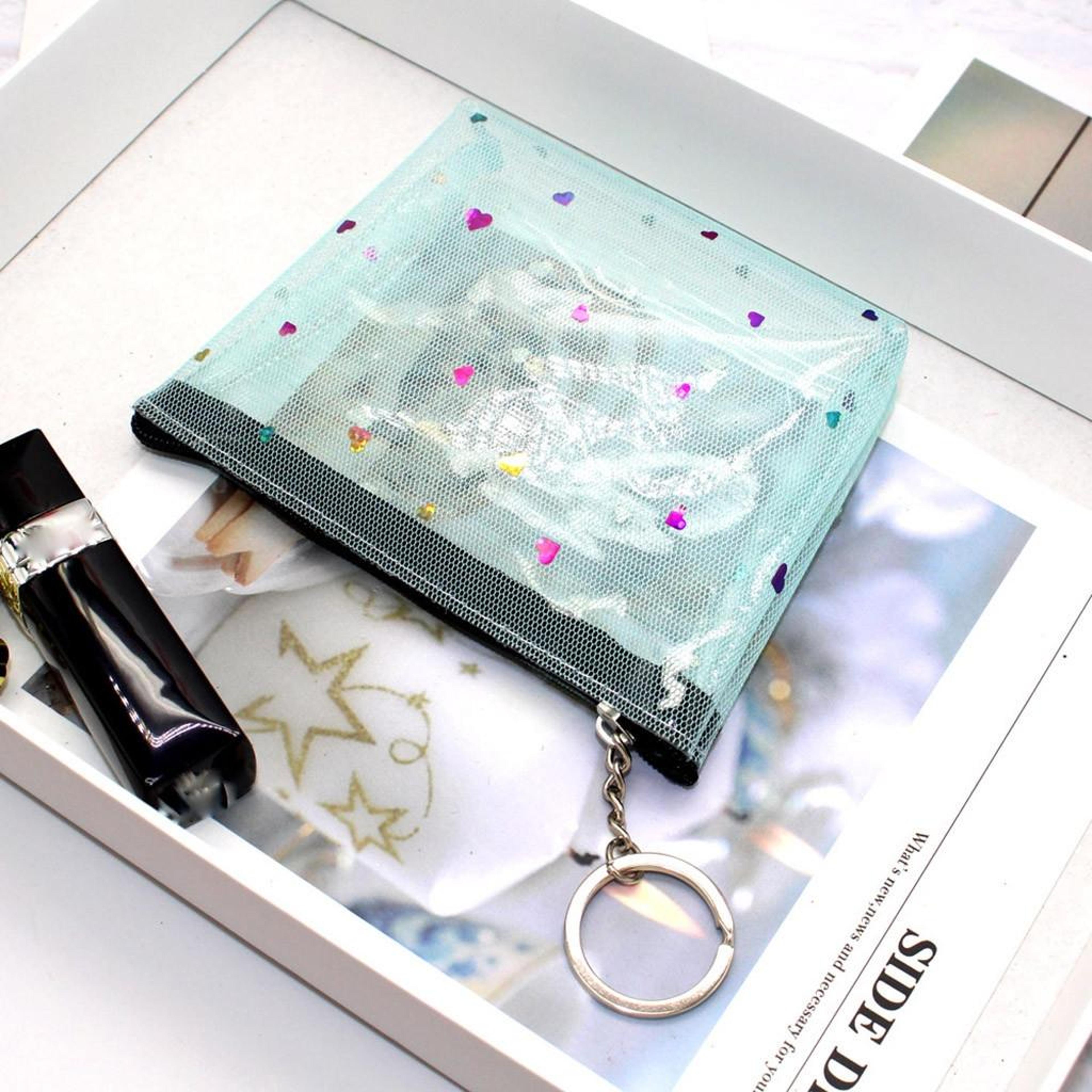 waterproof transparent coin purse mini pvc jelly wallet with secure zipper