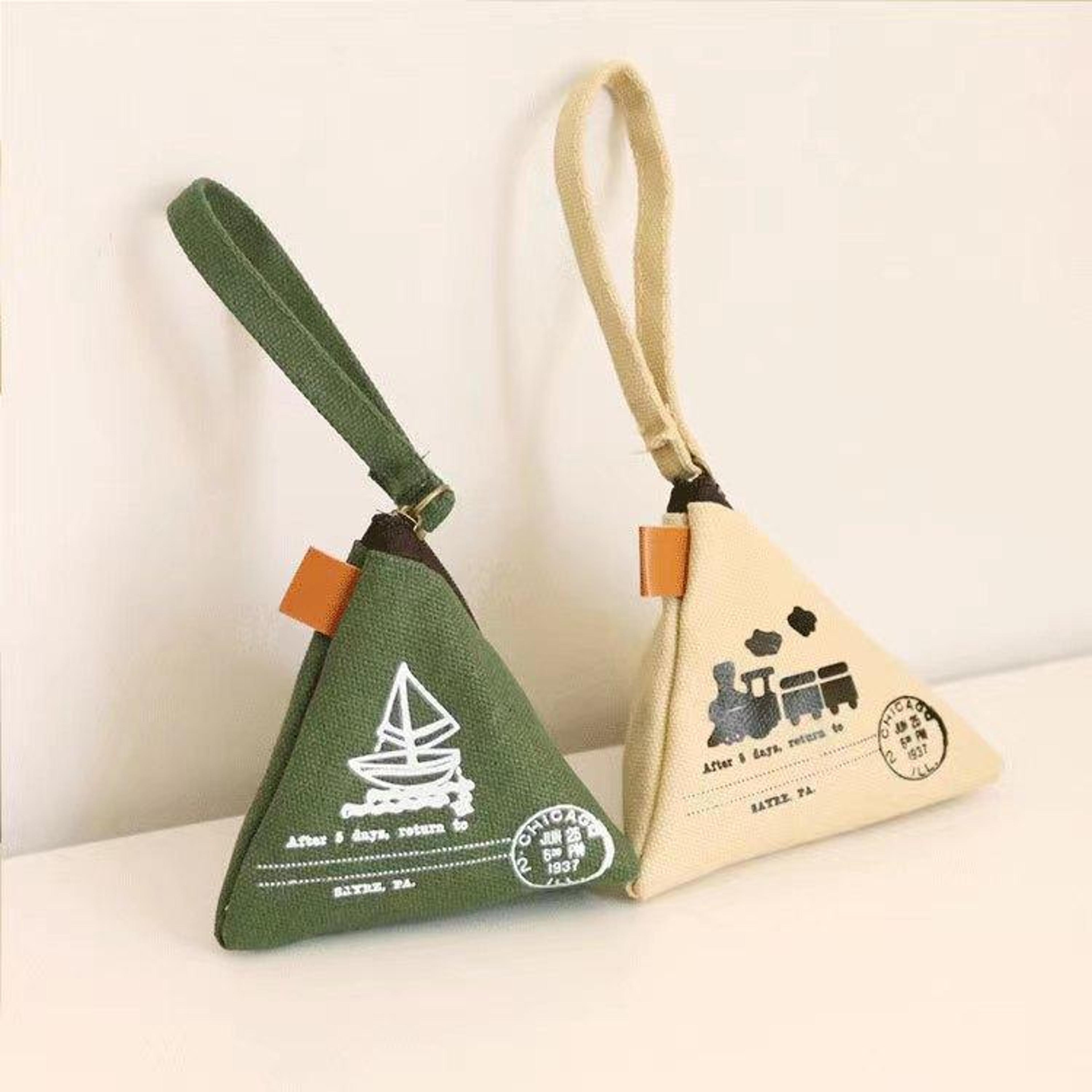 retro canvas coin purse 2 pcs mini zipper coin pouch cute key wallet set random color