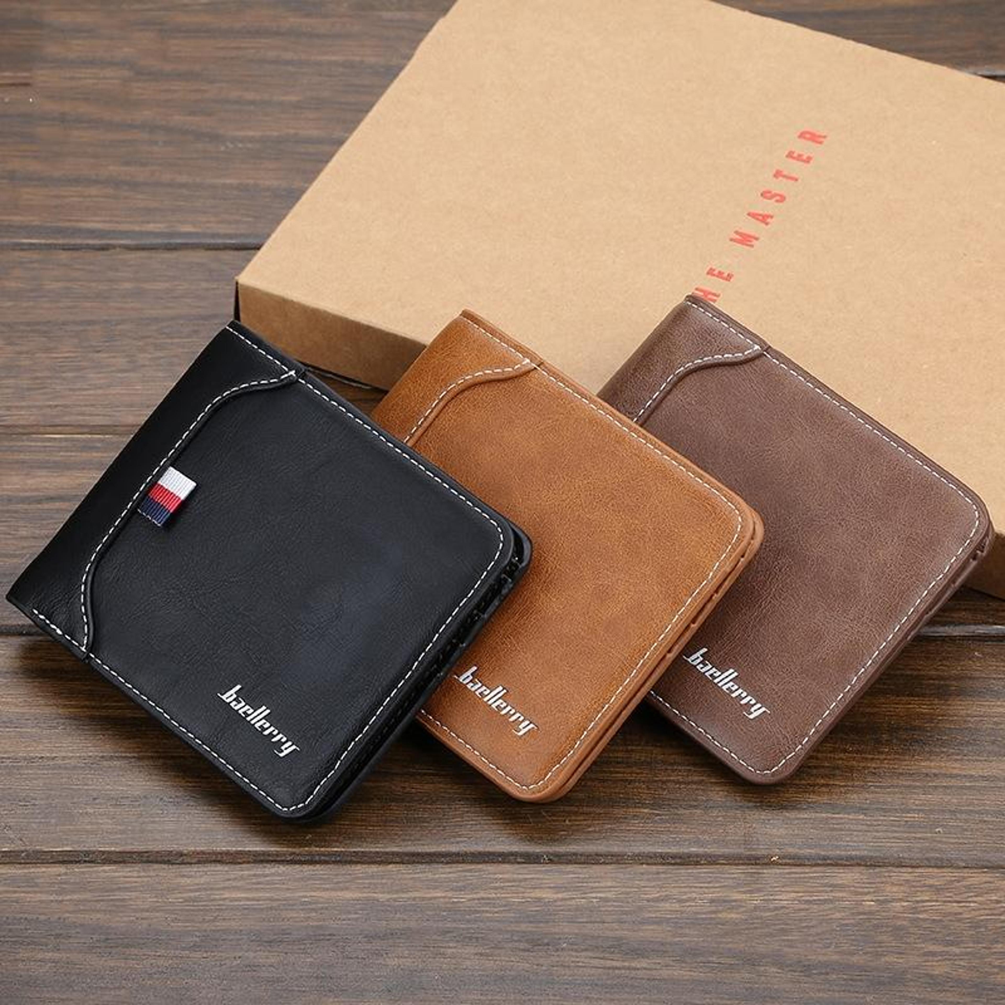 baellerry men's wallet compact trifold wallet with coin pocket and card holder