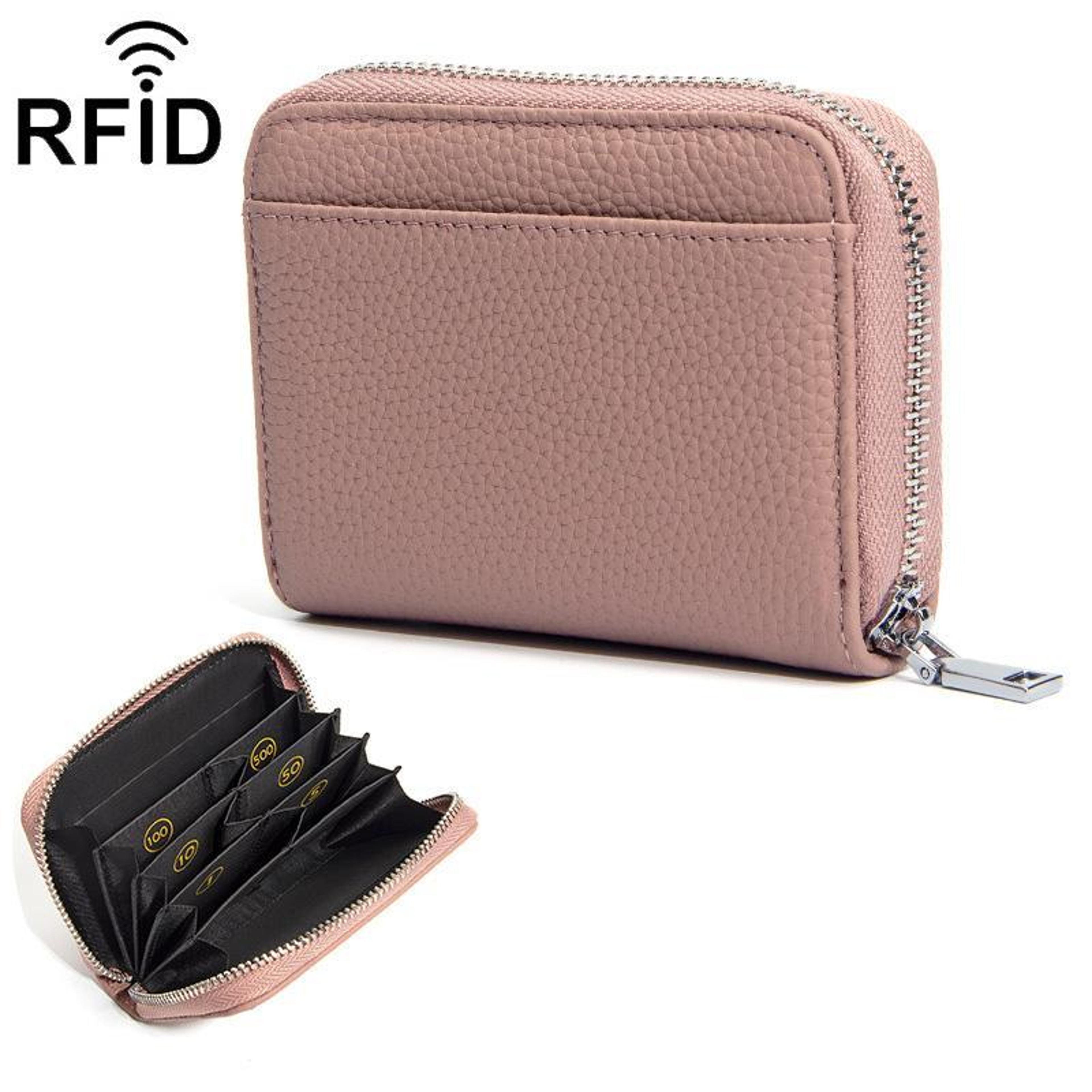women's rfid blocking leather coin purse card holder wallet