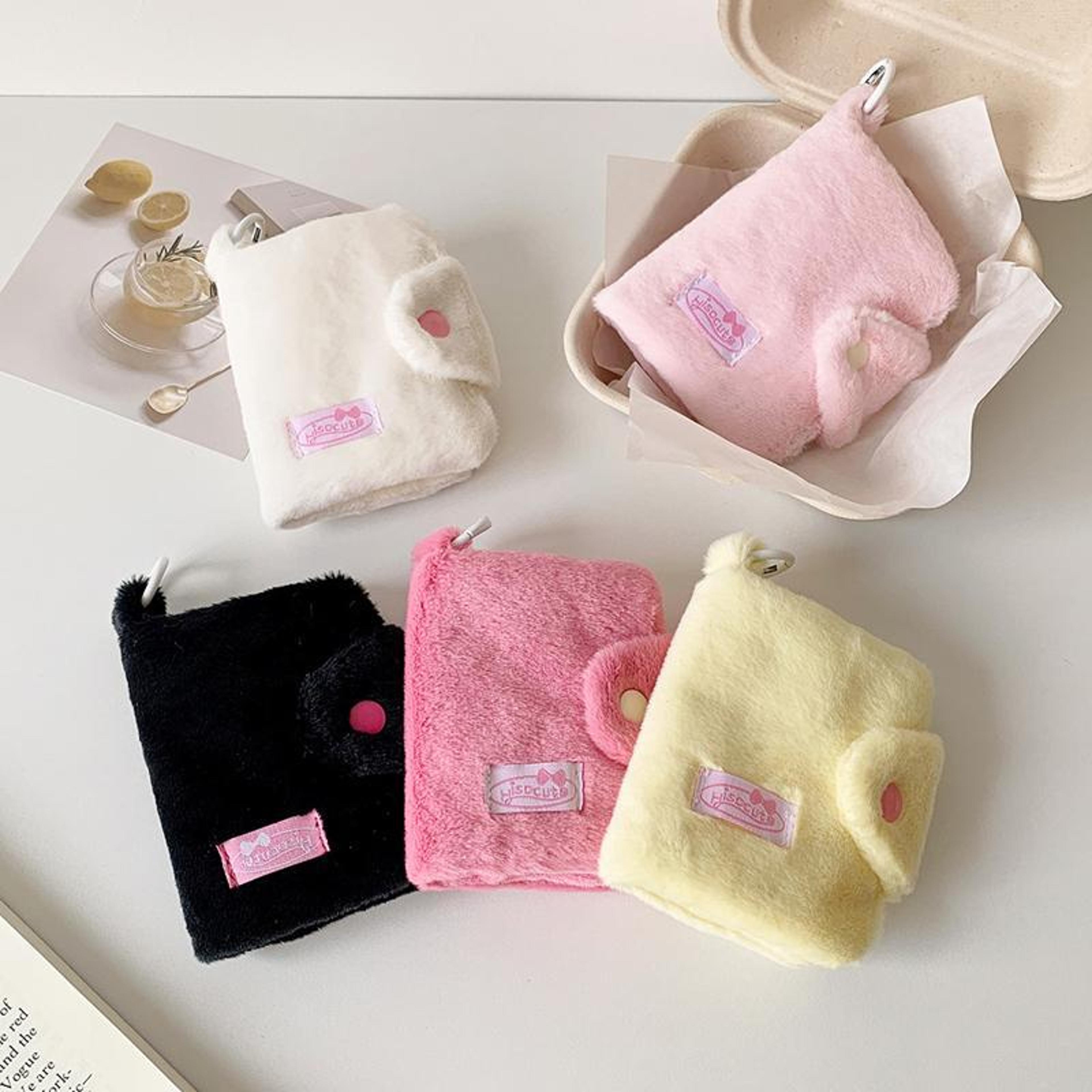hisocute plush coin purse cute keychain pouch mini card holder earphone storage bag