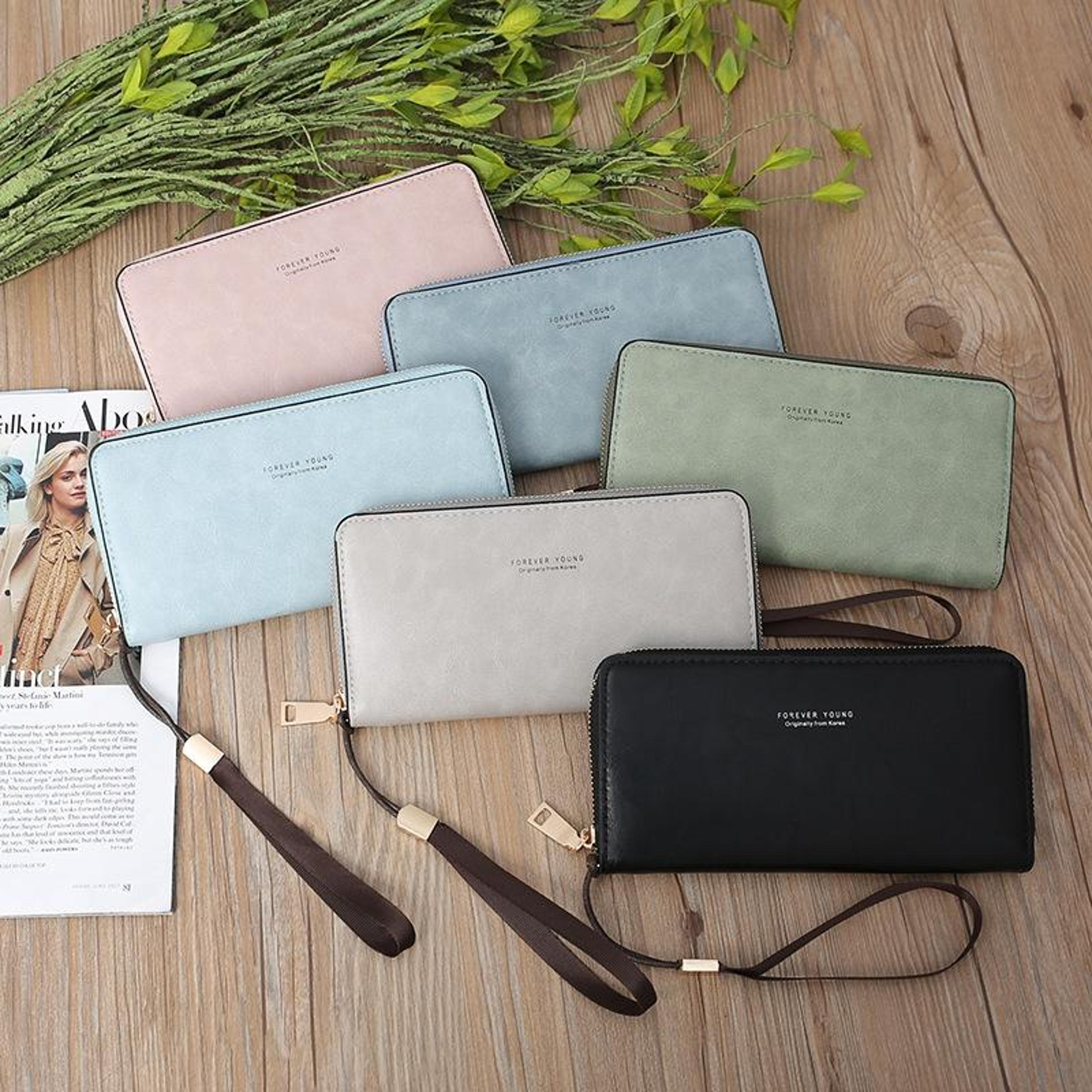 elegant women's long wallet rfid style zip around wallet with large capacity card holder
