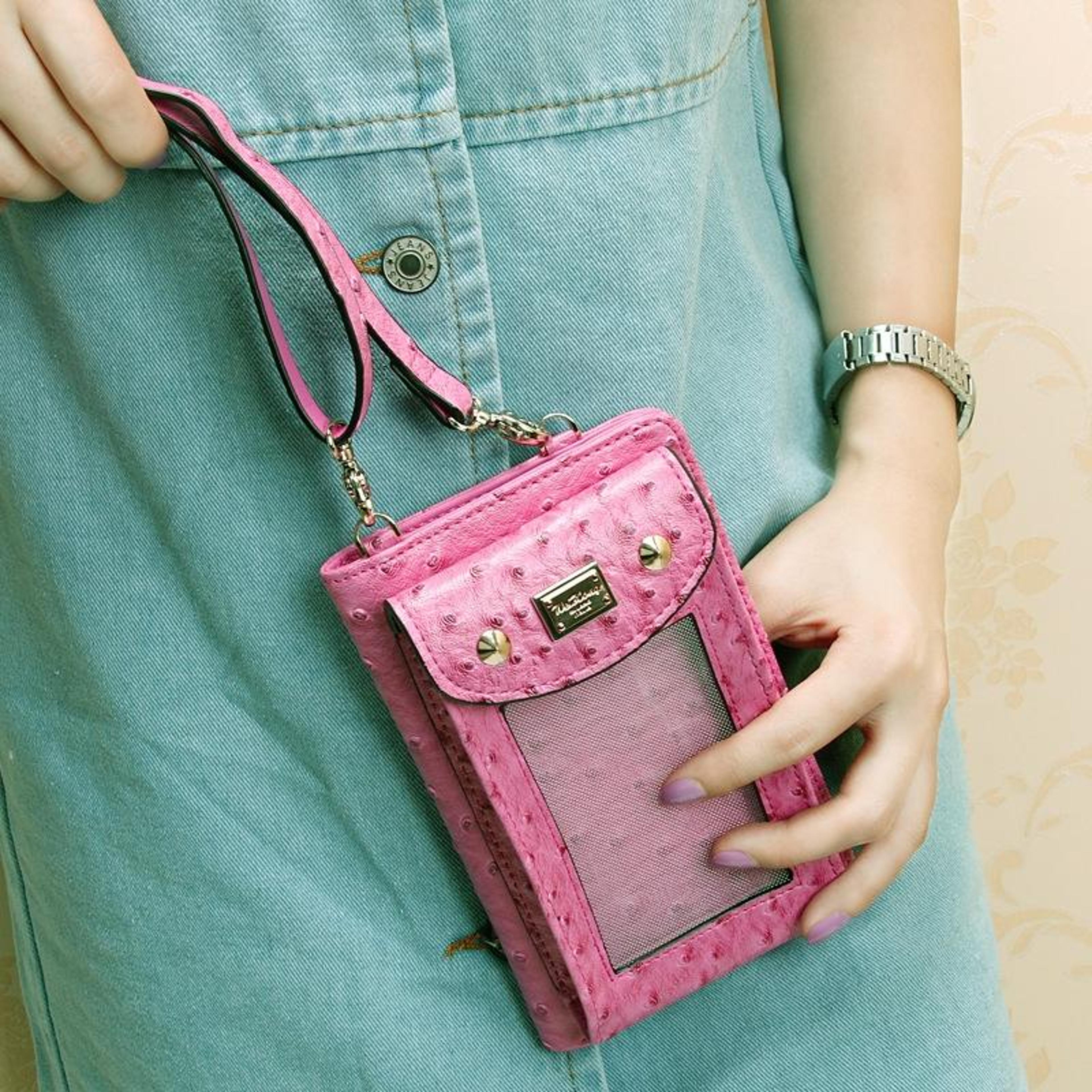 touch screen phone bag pu leather crossbody phone purse mini messenger wallet for women