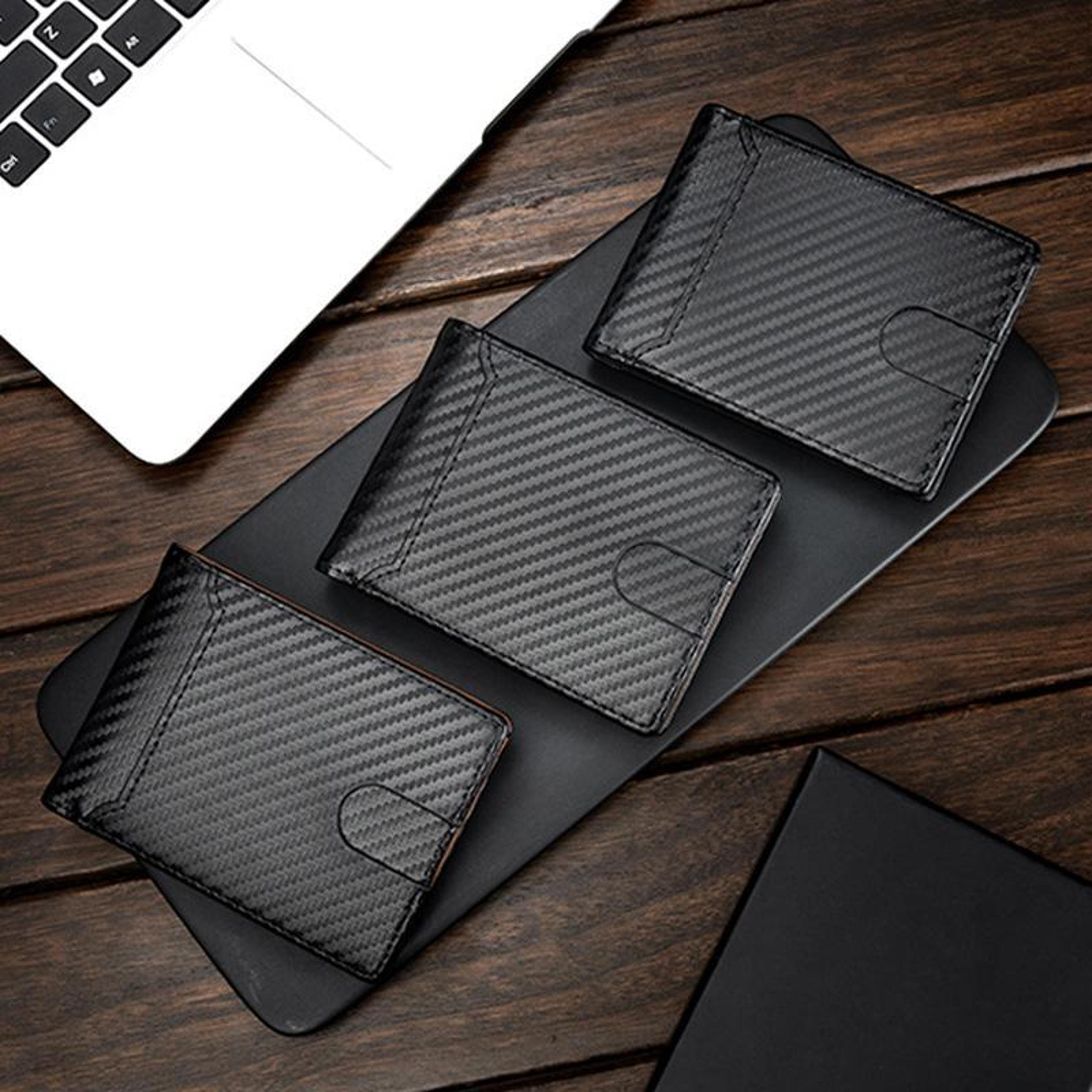 carbon fiber minimalist wallet for men slim bifold wallet with multi card holder
