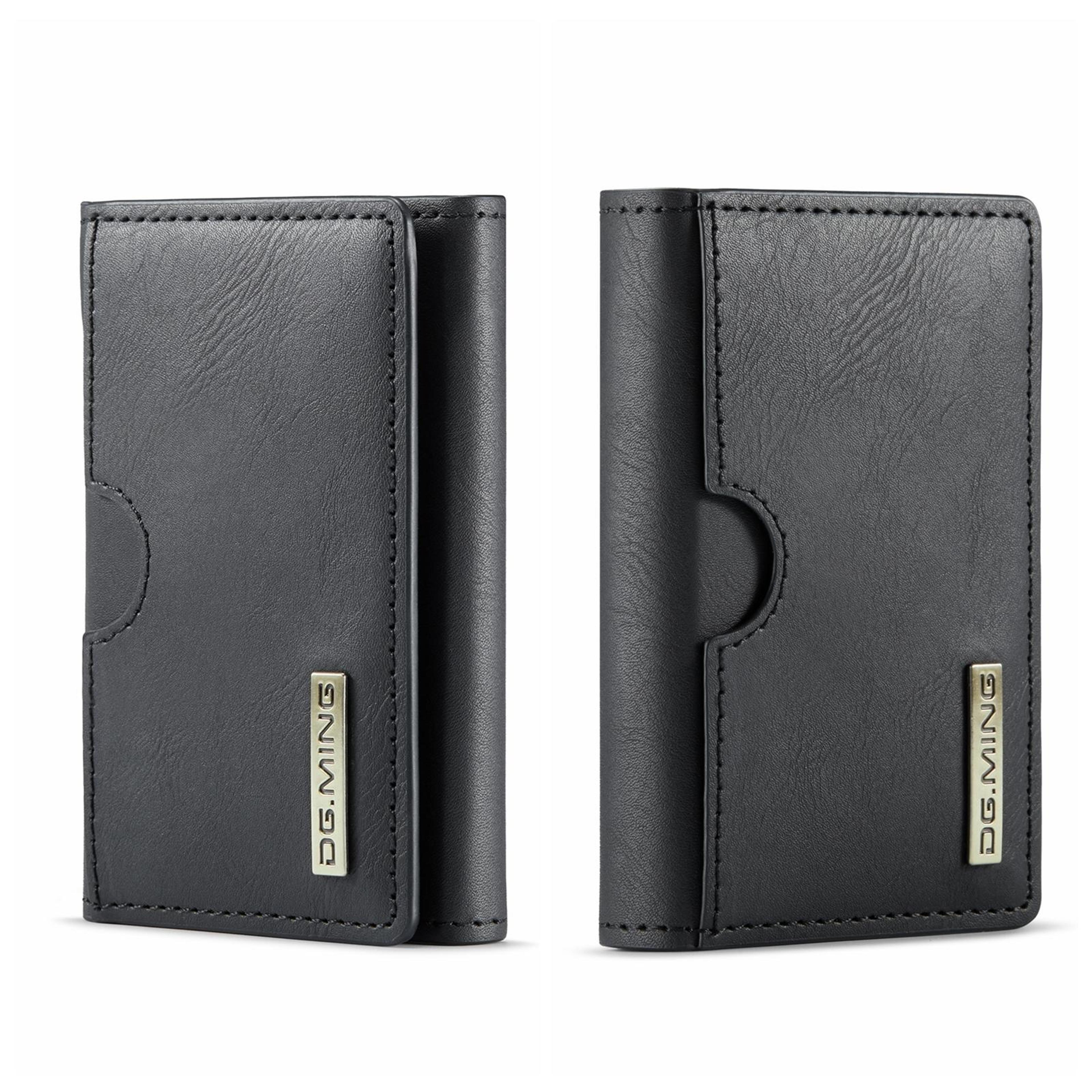 trifold wallet premium leather card wallet with magnetic closure and multi card slots