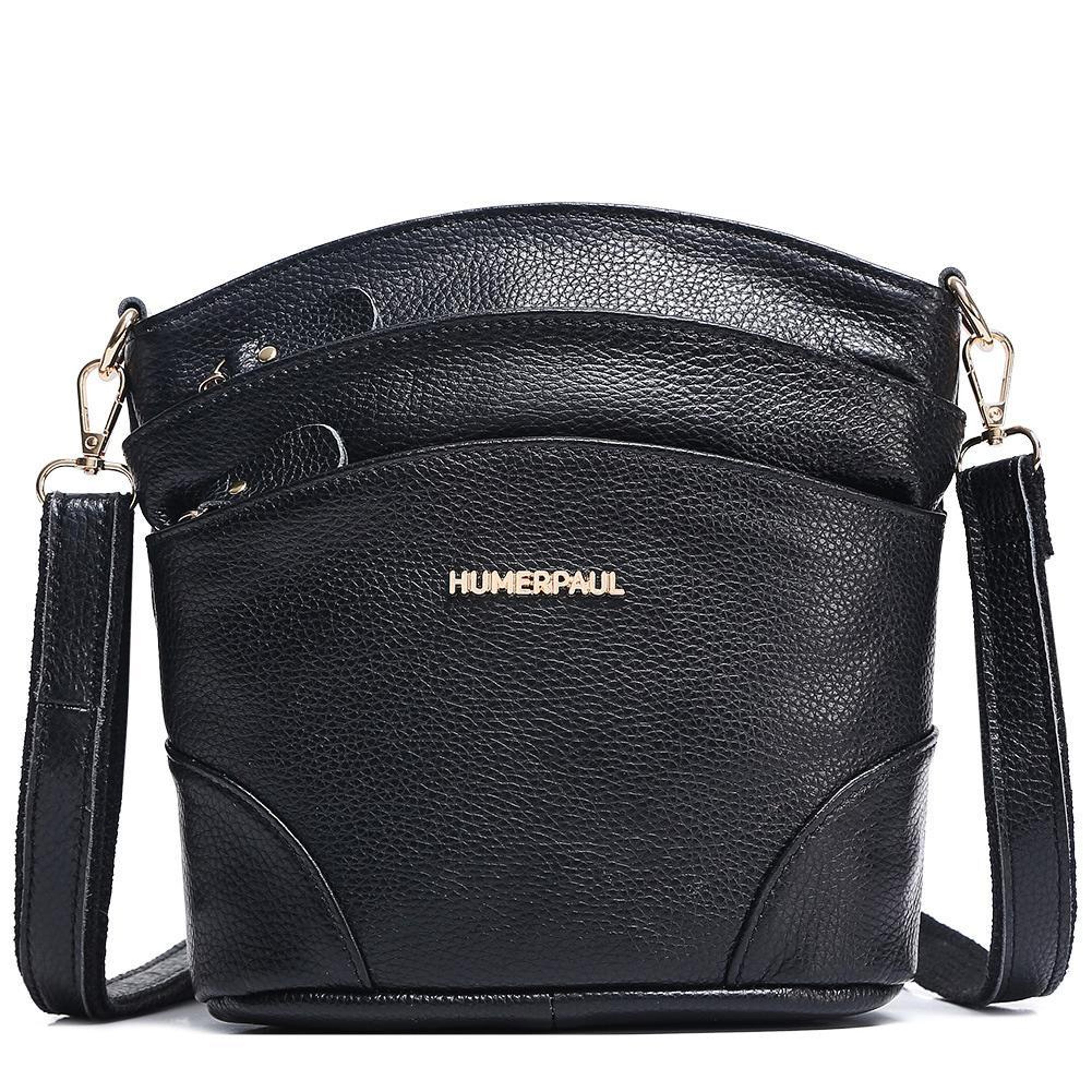 women's leather shoulder bag large capacity crossbody purse with multi compartment zipper design