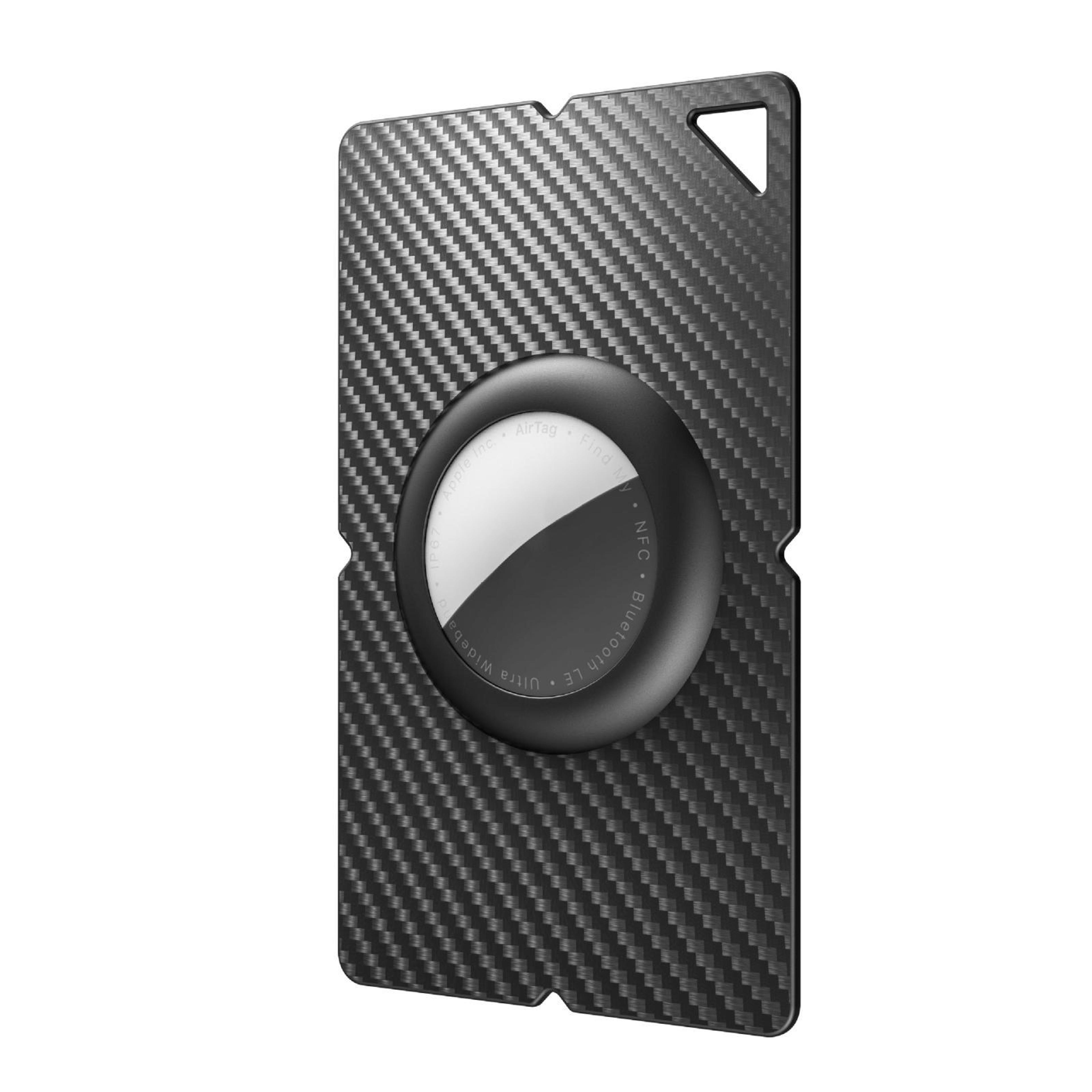 airtag slim wallet card holder protective case with keychain loop for airtag 1st and 2nd gen