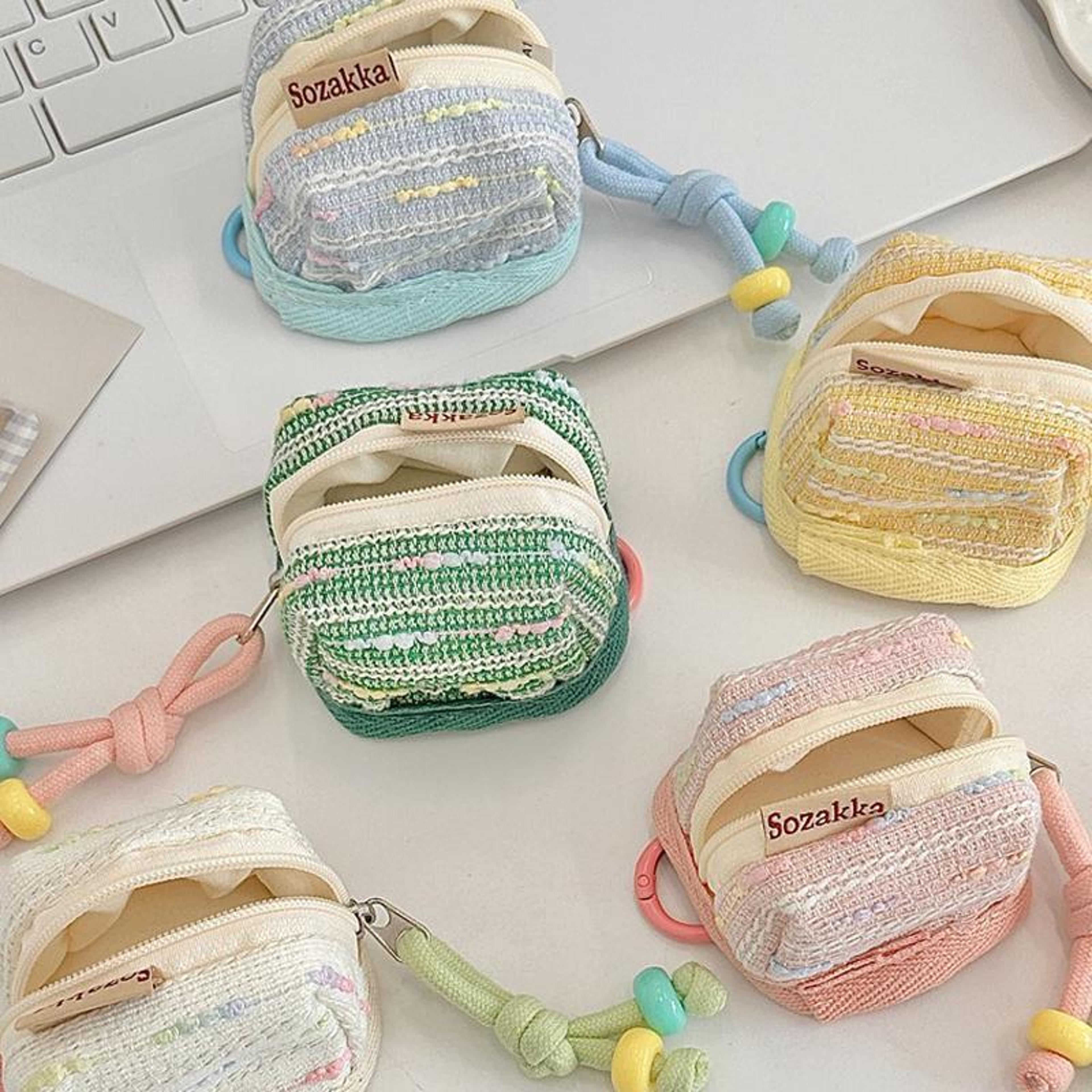 cute portable wireless earbud case soft polyester bluetooth earphone case protective storage pouch