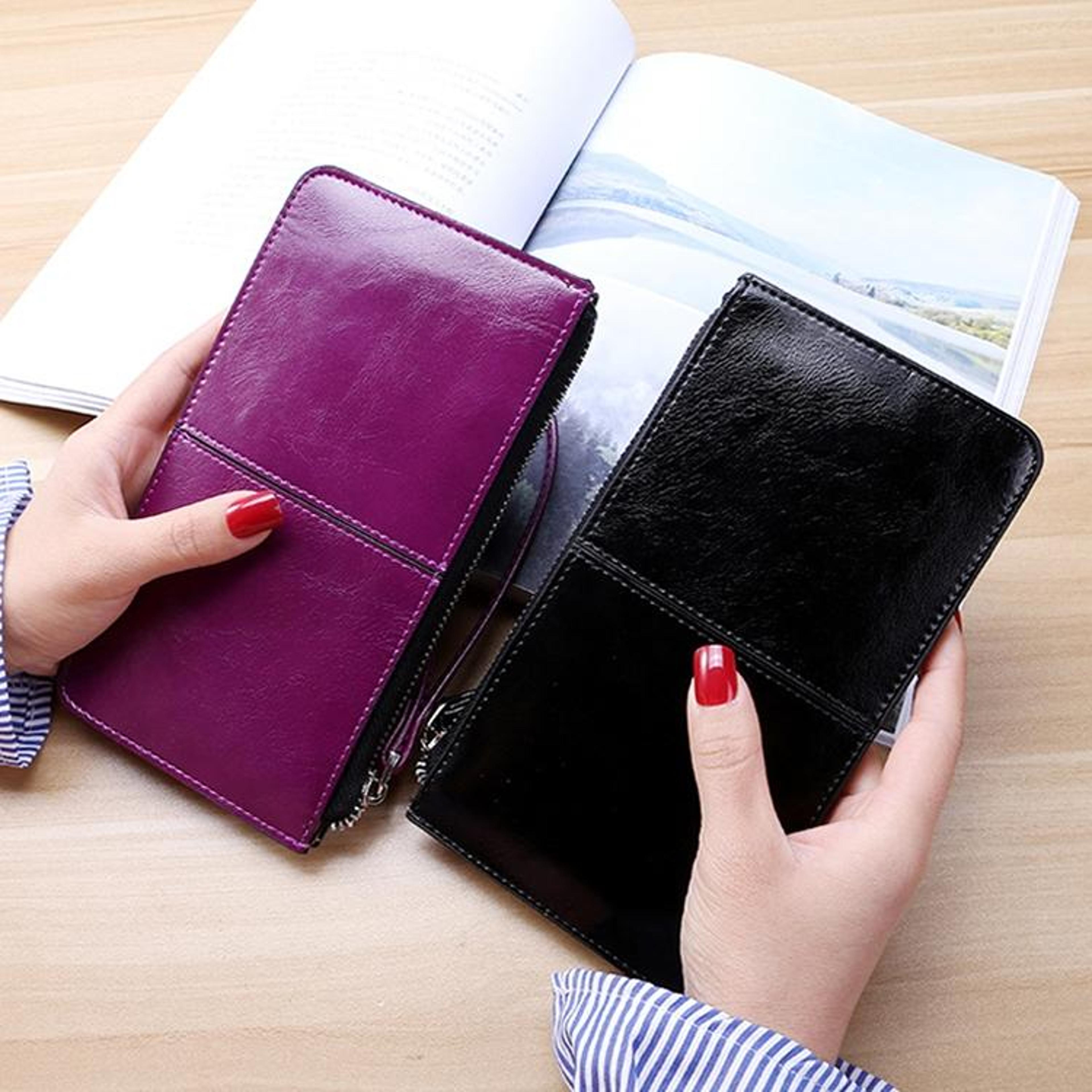 elegant women's wristlet wallet large capacity long zipper wallet with multi card slots