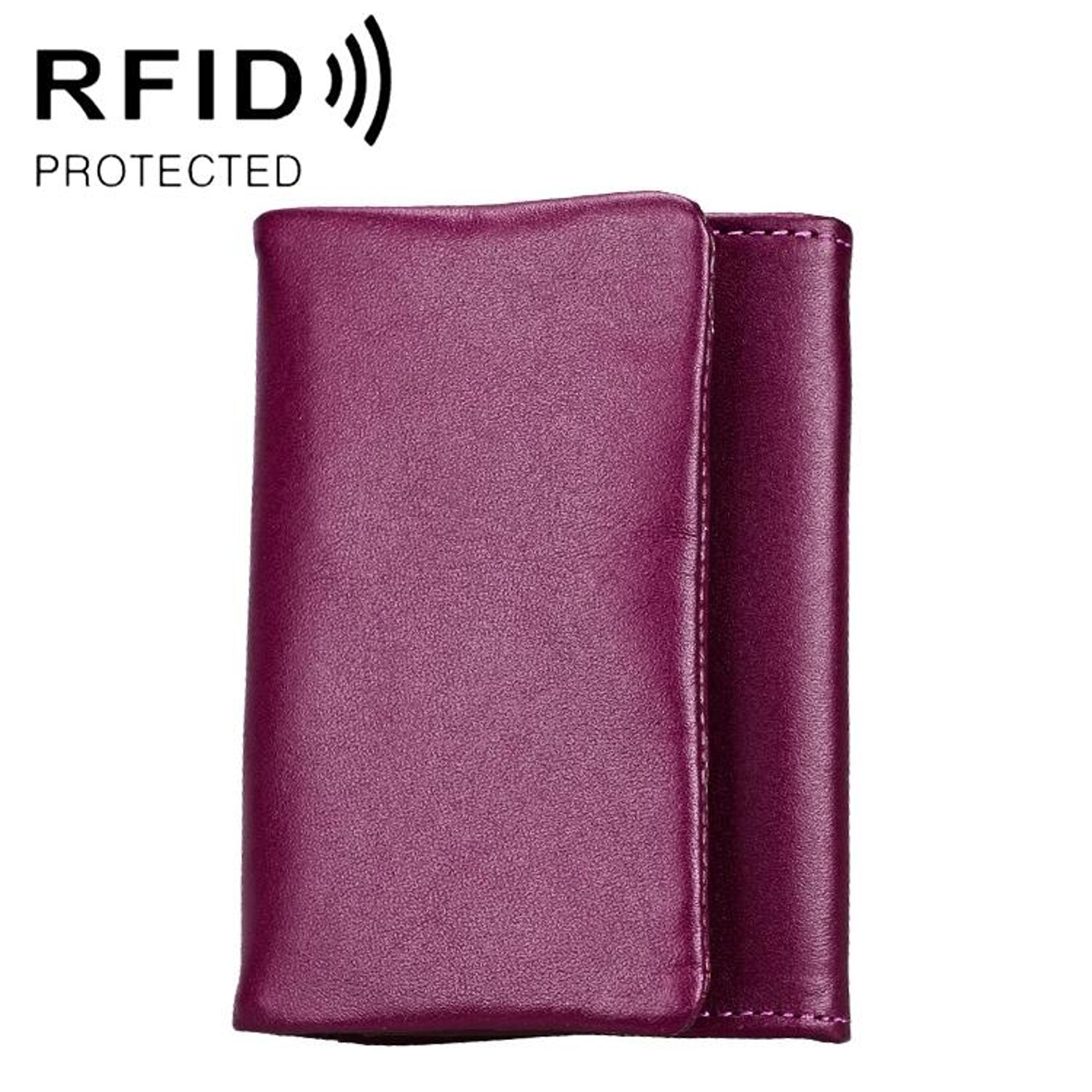 rfid blocking women's wallet large capacity lock buckle card holder wallet