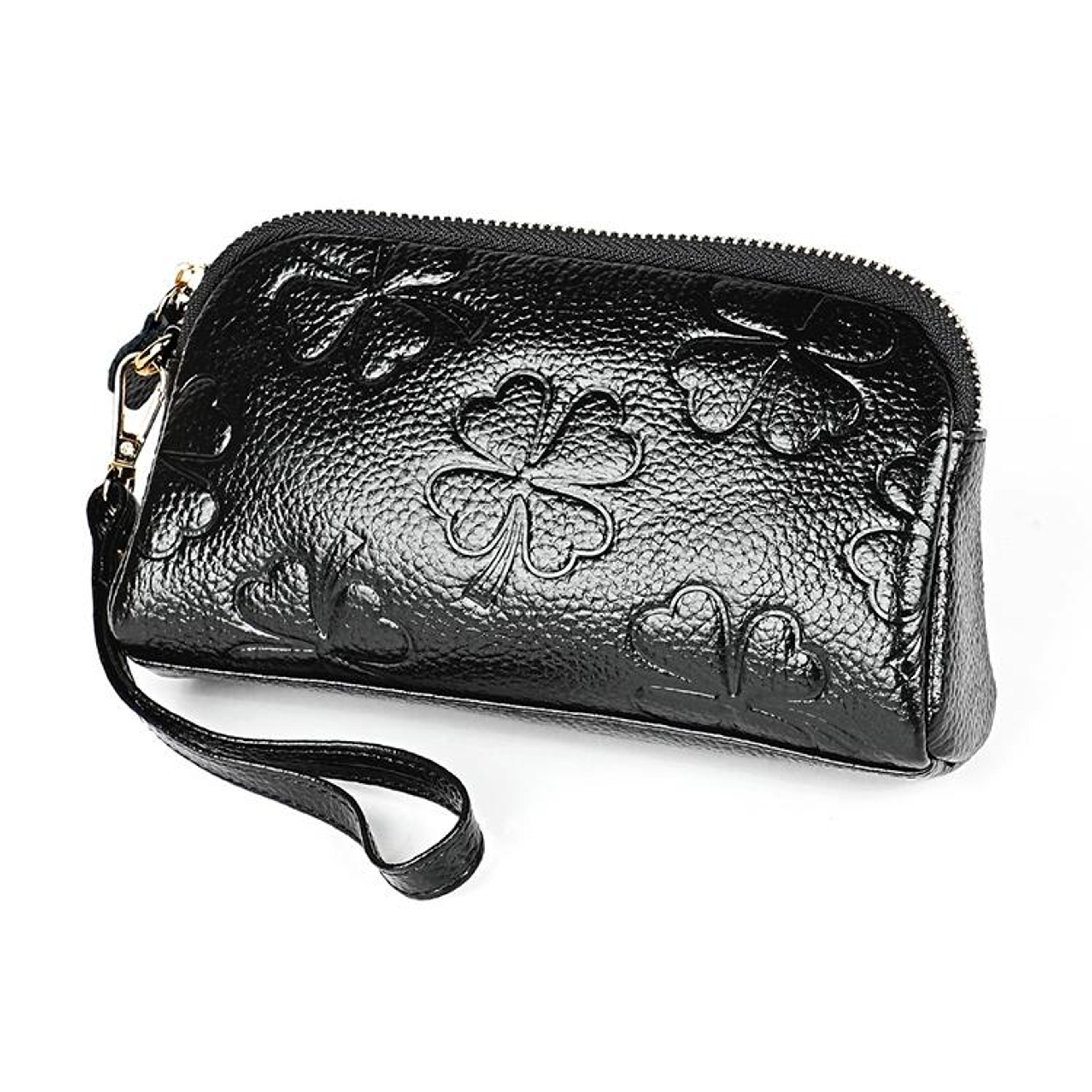 large capacity women's wallet litchi texture zipper card holder wallet clutch purse
