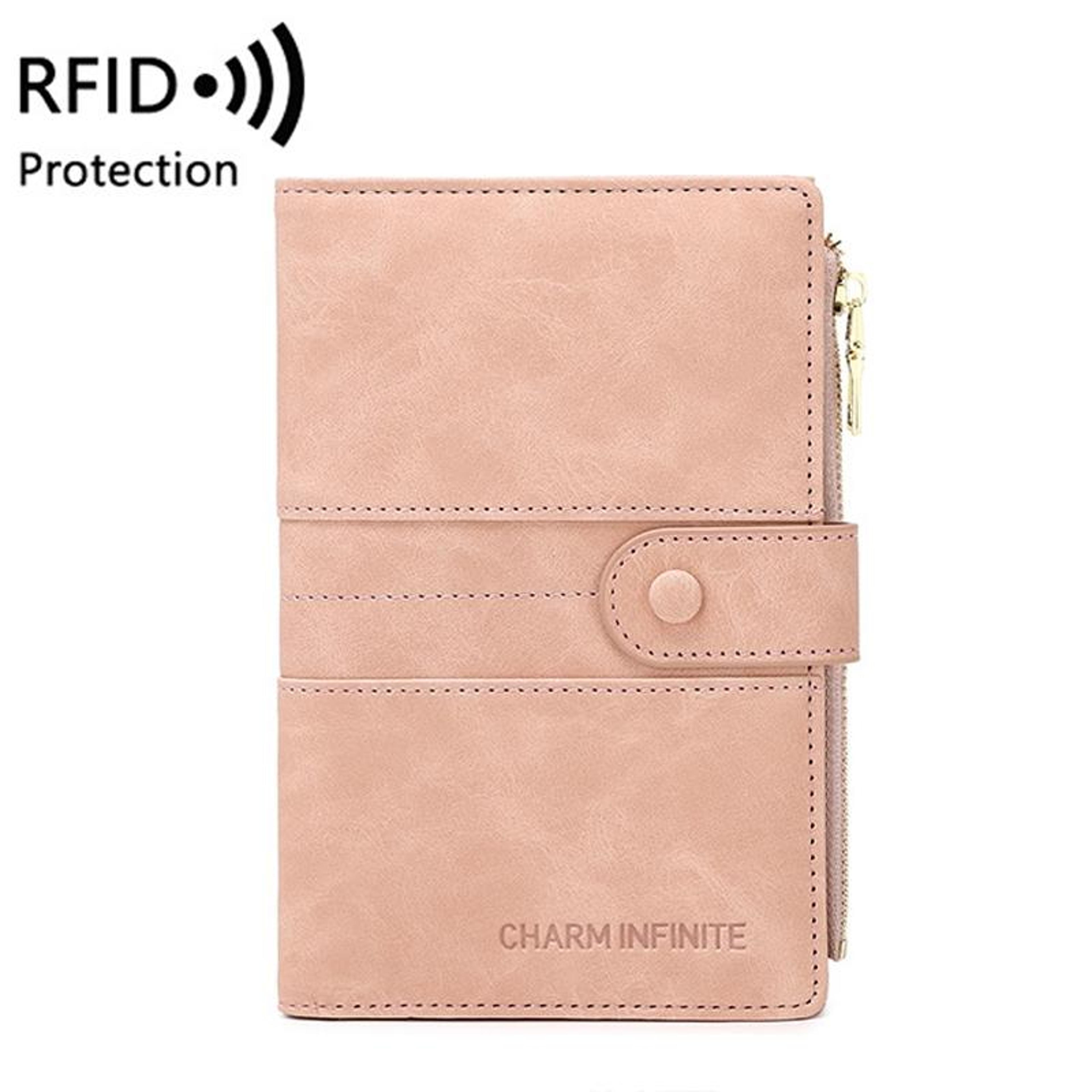 rfid blocking travel passport wallet multi card document organizer with zipper