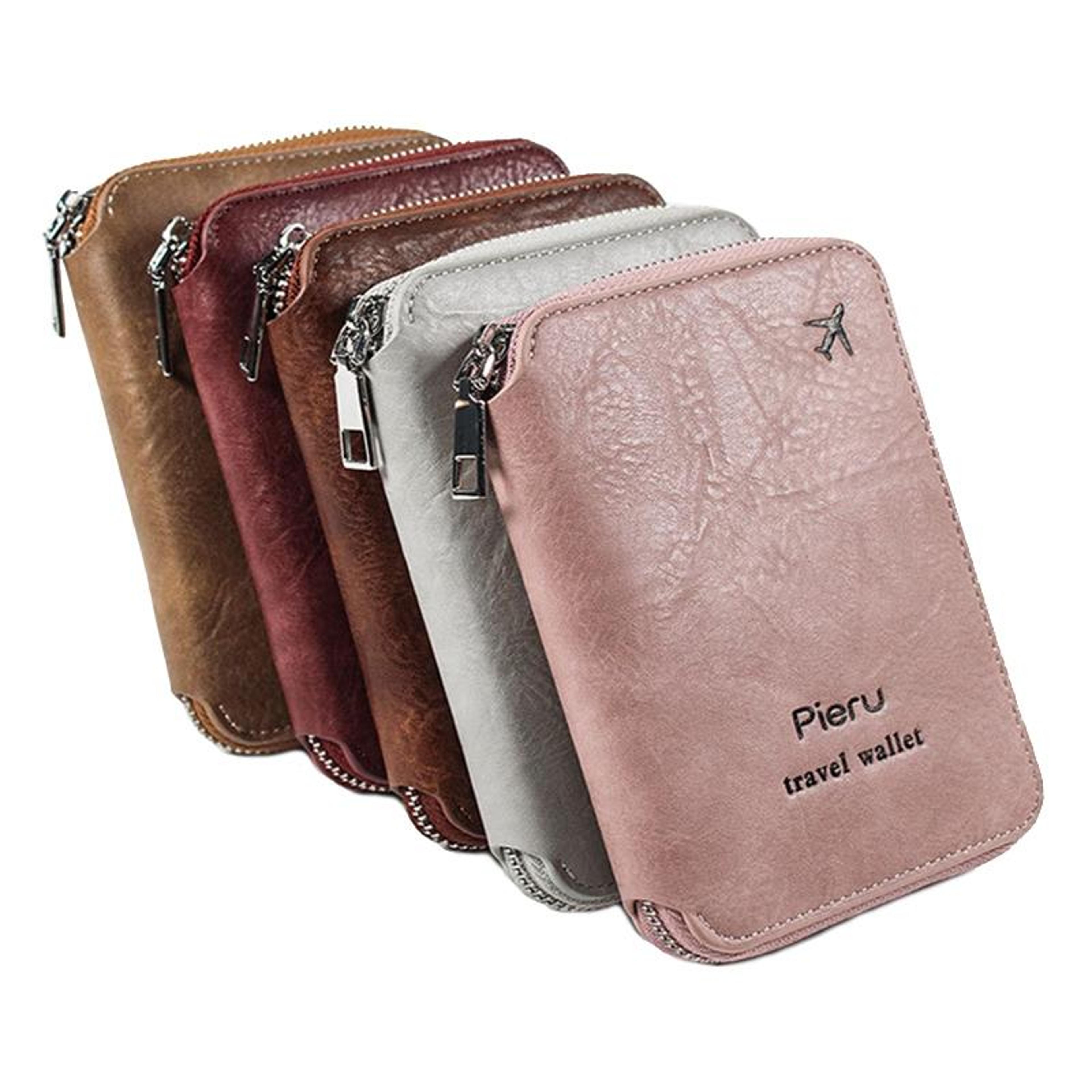 rfid travel document organizer large capacity passport wallet zipper storage bag