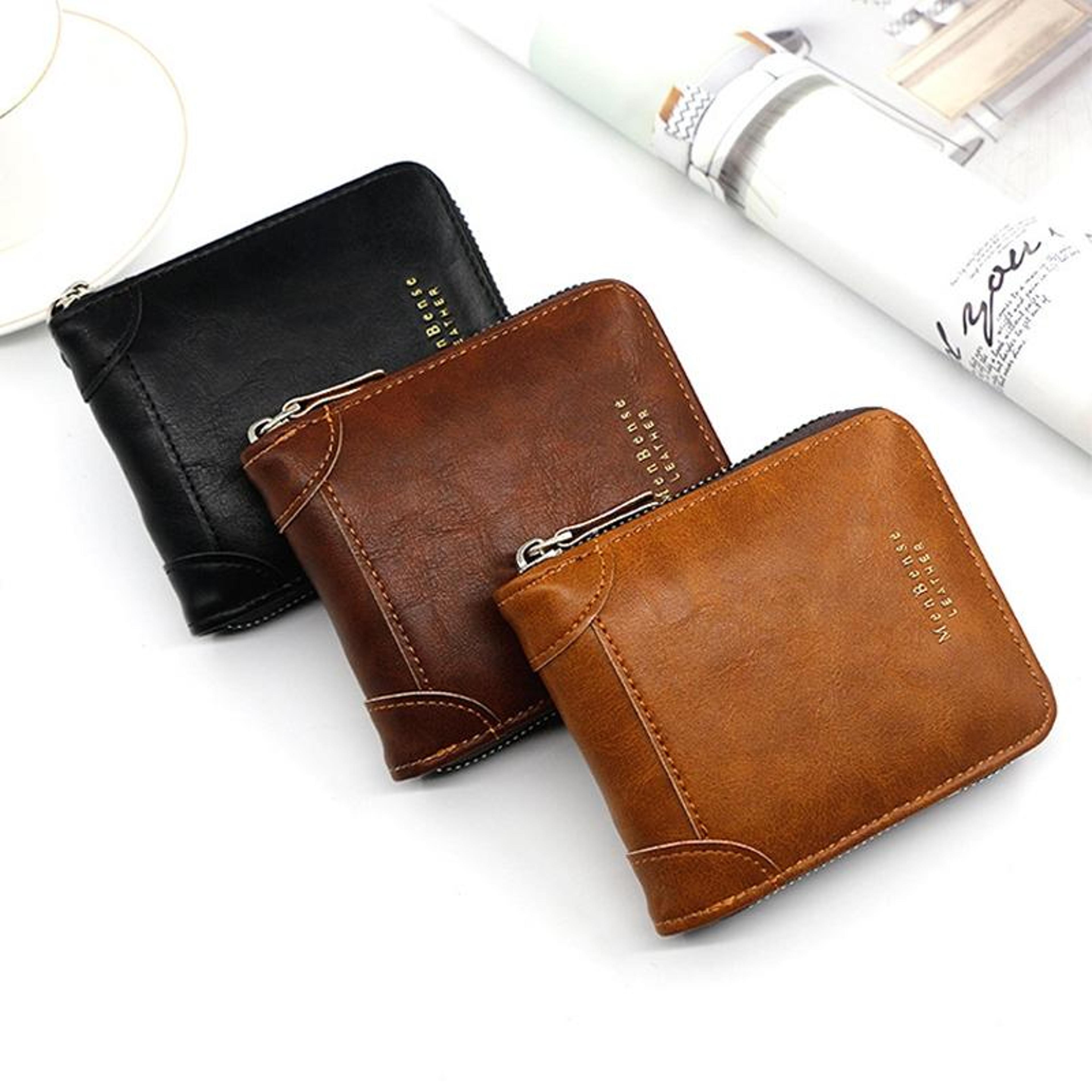 retro zipper large capacity wallet multi card pu leather organizer wallet