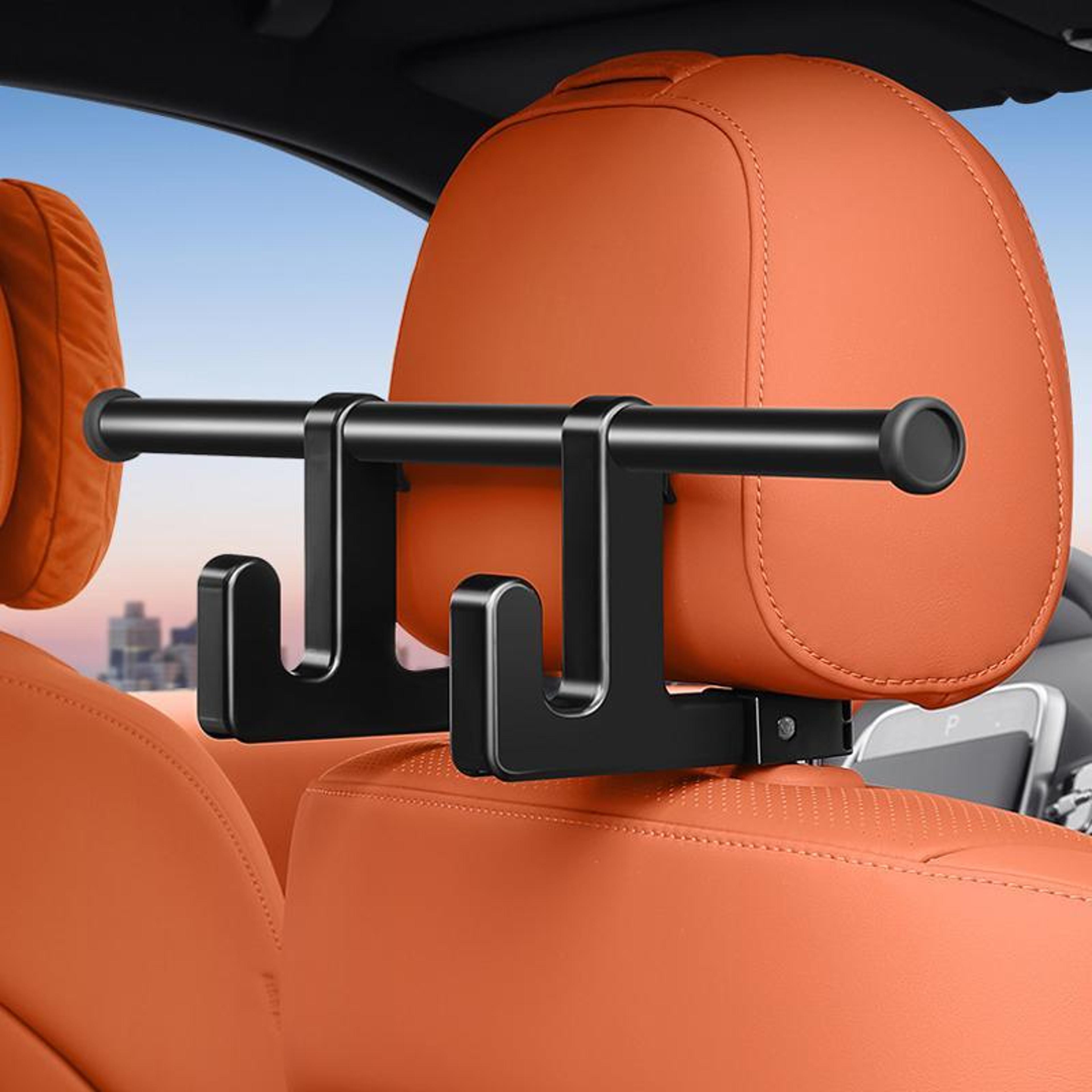 universal car seat back organizer with car coat hanger rack and car headrest hooks