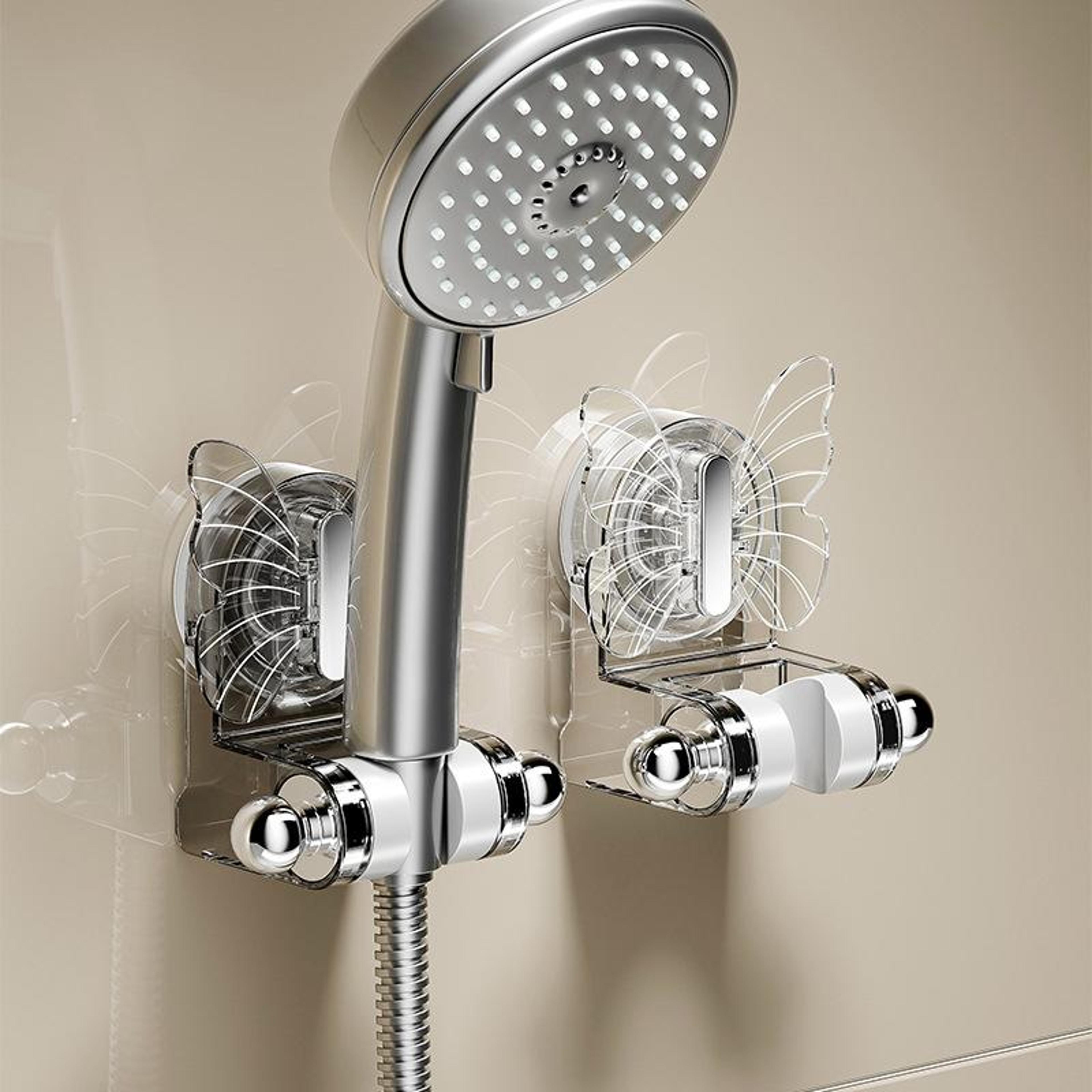 universal suction cup shower bracket no drill shower head holder
